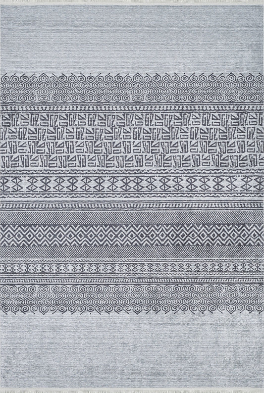 machine-washable-area-rug-Bohemian-Collection-Gray-Anthracite-JR1588
