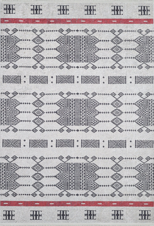 machine-washable-area-rug-Bohemian-Collection-Gray-Anthracite-JR1705