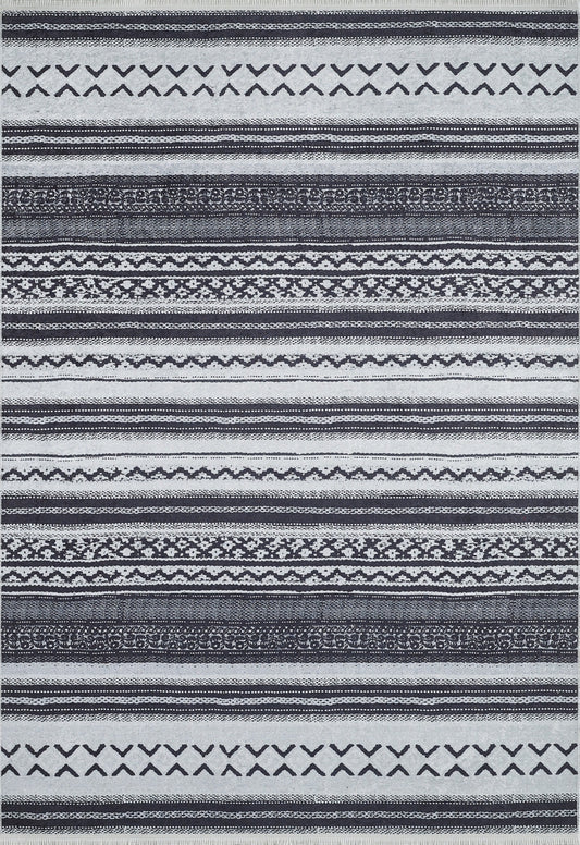 machine-washable-area-rug-Stripe-Modern-Collection-Gray-Anthracite-JR1747