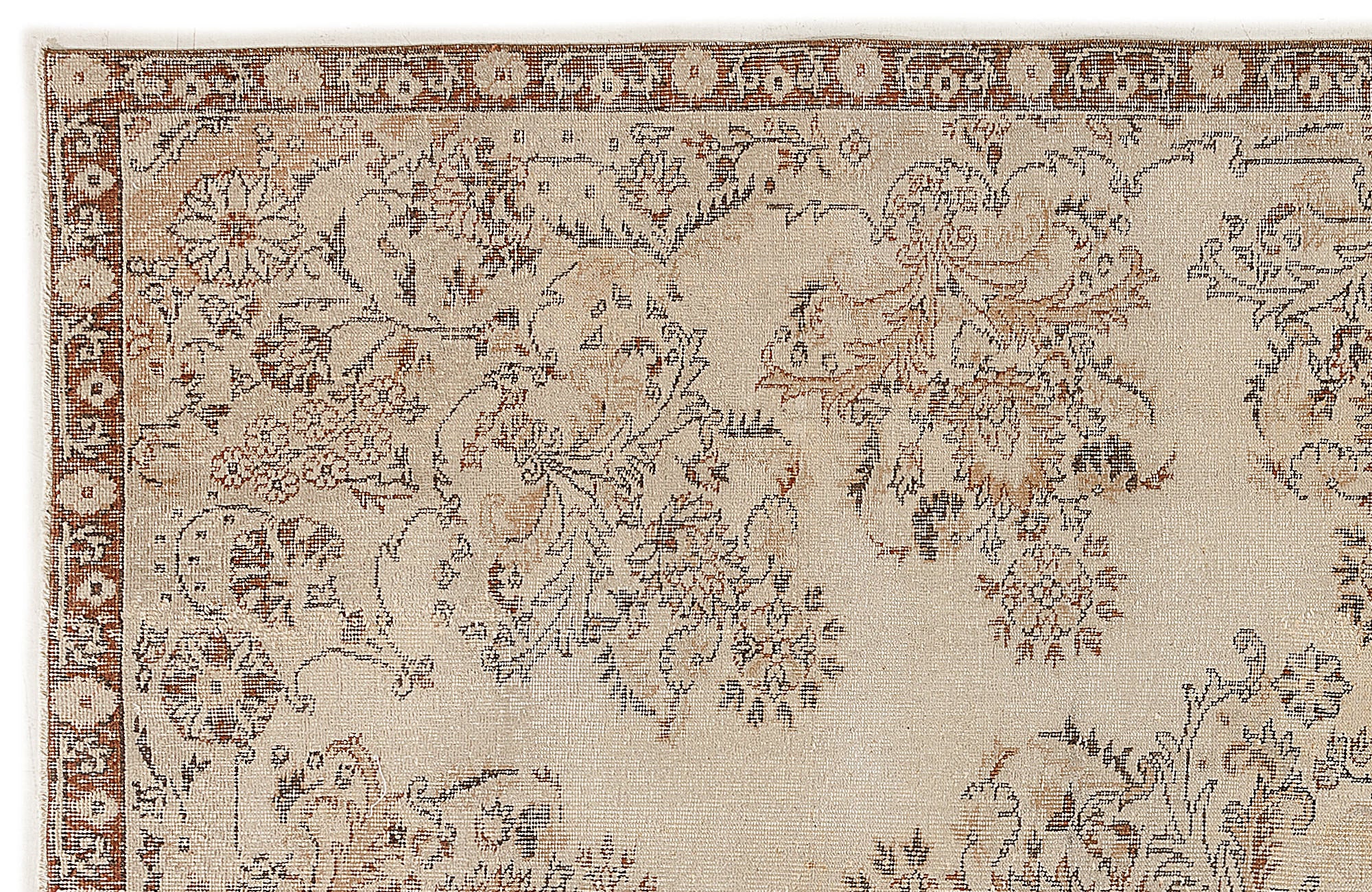 Tefaas - Vintage Floral Rug - 6'8 X 9'7