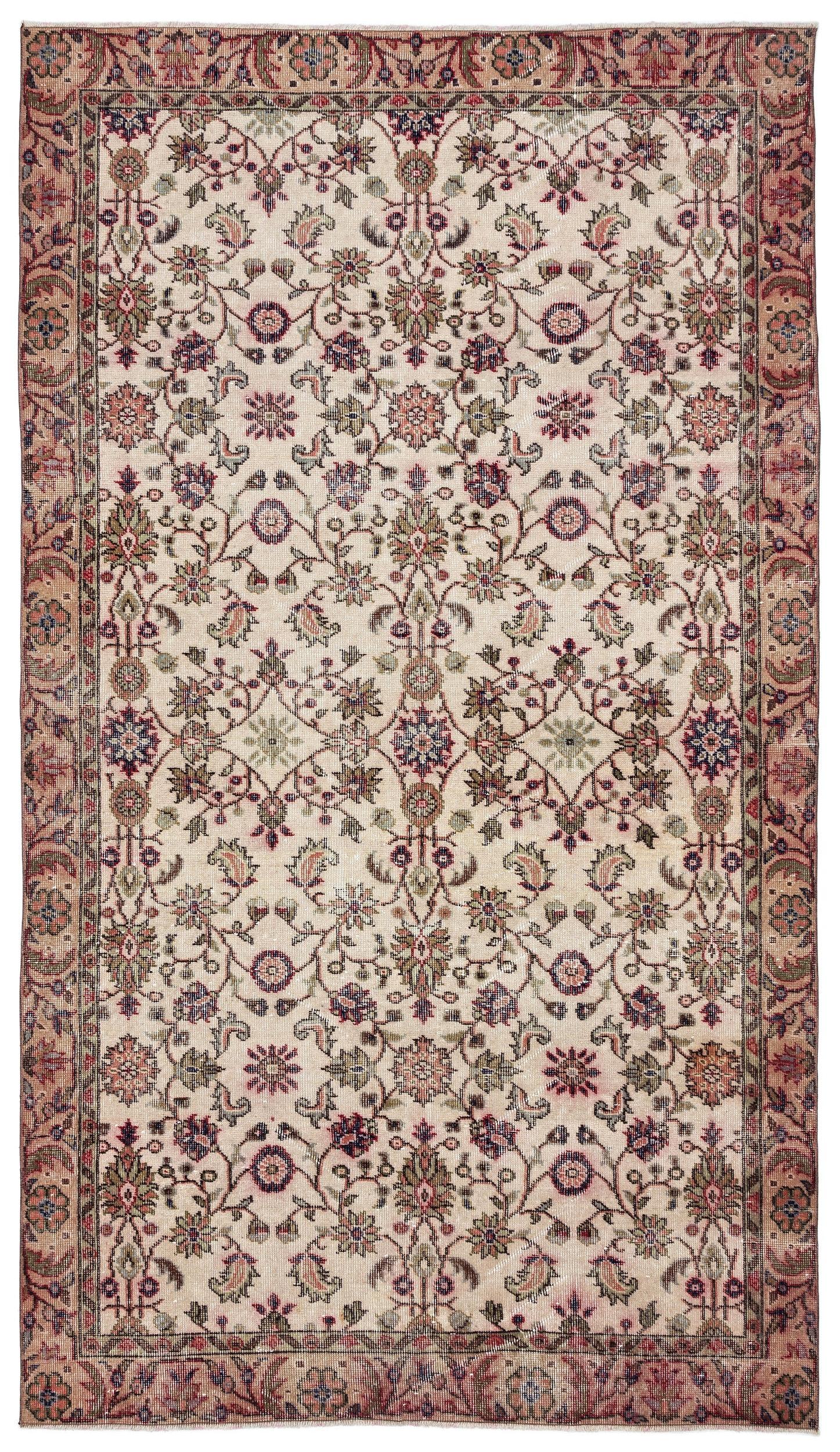 Thoane - Vintage Floral Rug - 5'3 X 9'4