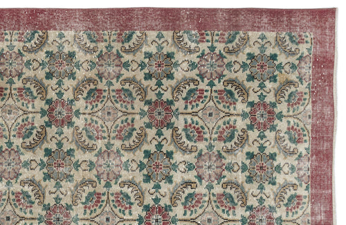 Load image 1 in gallery view. Nakuva - Vintage Floral Rug - 5'11 X 9'8
