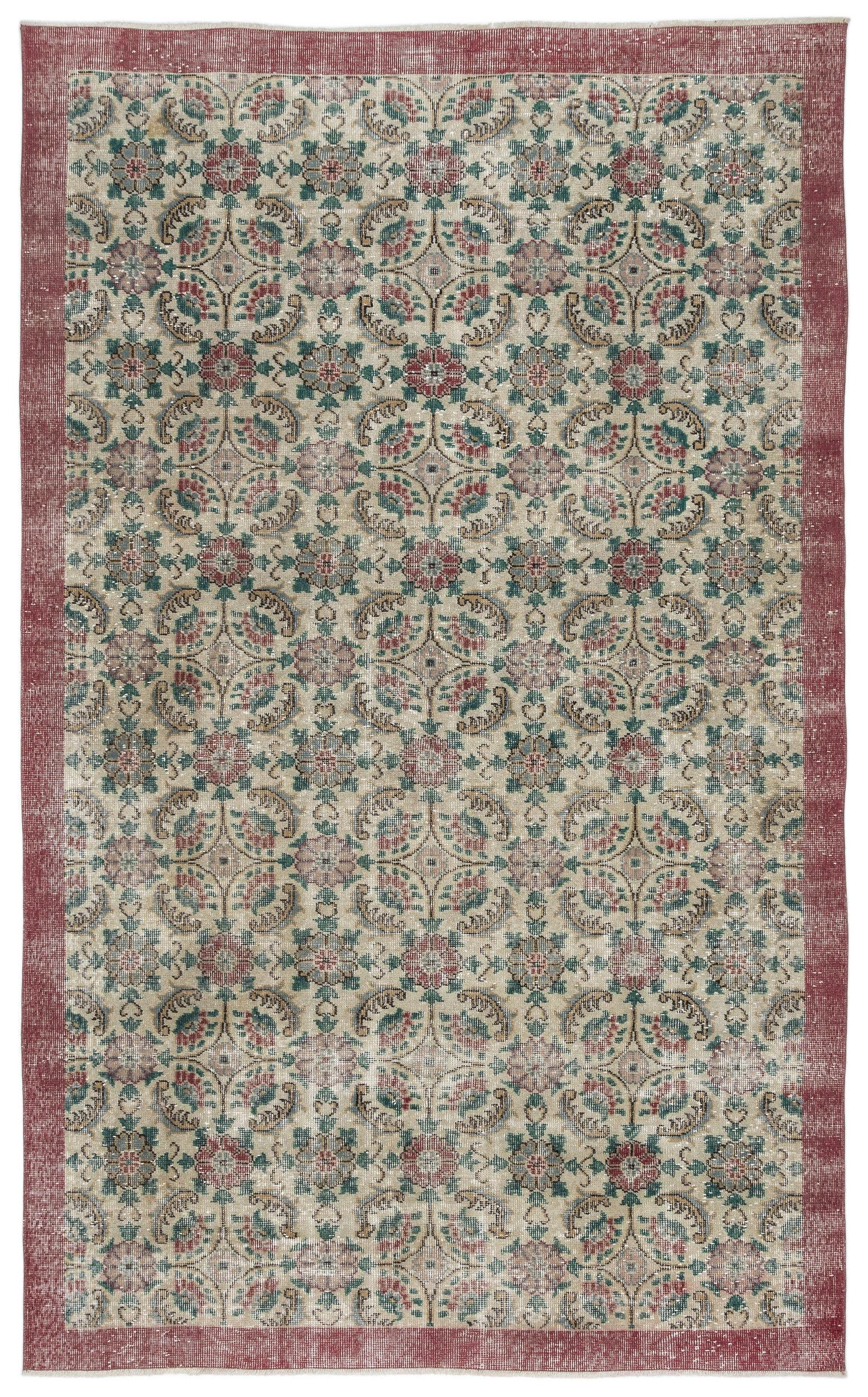 Nakuva - Vintage Floral Rug - 5'11 X 9'8