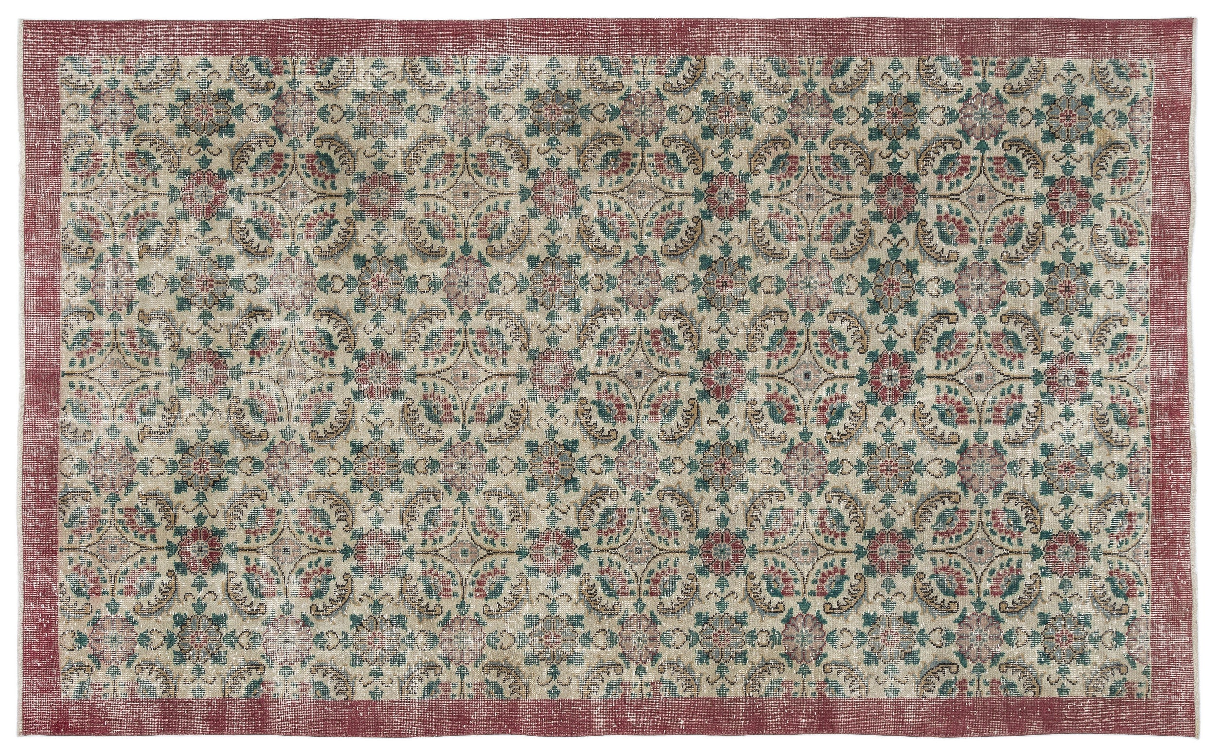 Nakuva - Vintage Floral Rug - 5'11 X 9'8