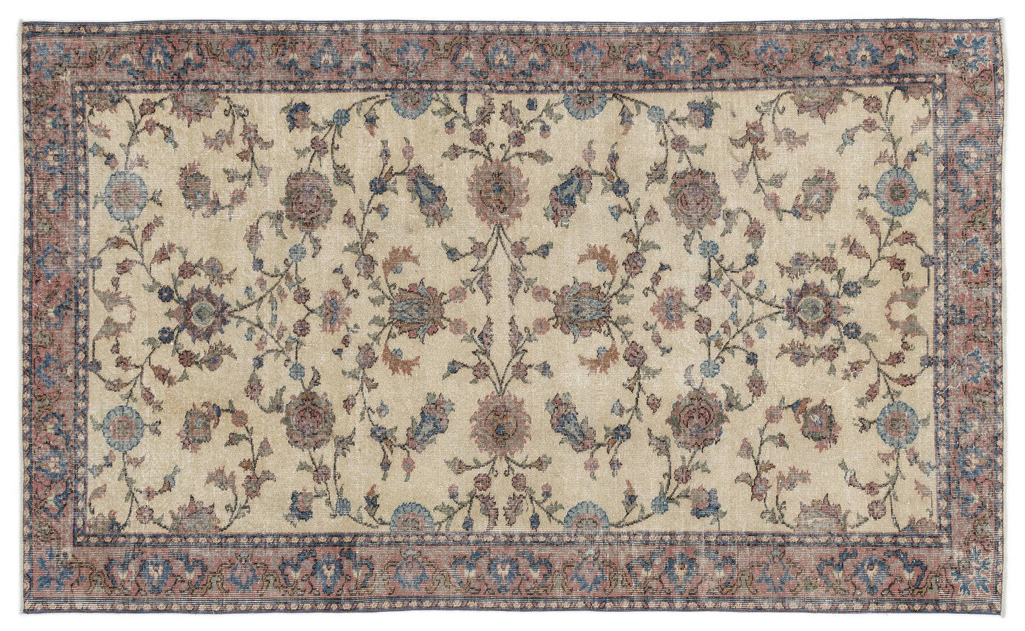 Frezuil - Vintage Floral Rug - 5'4 X 8'8