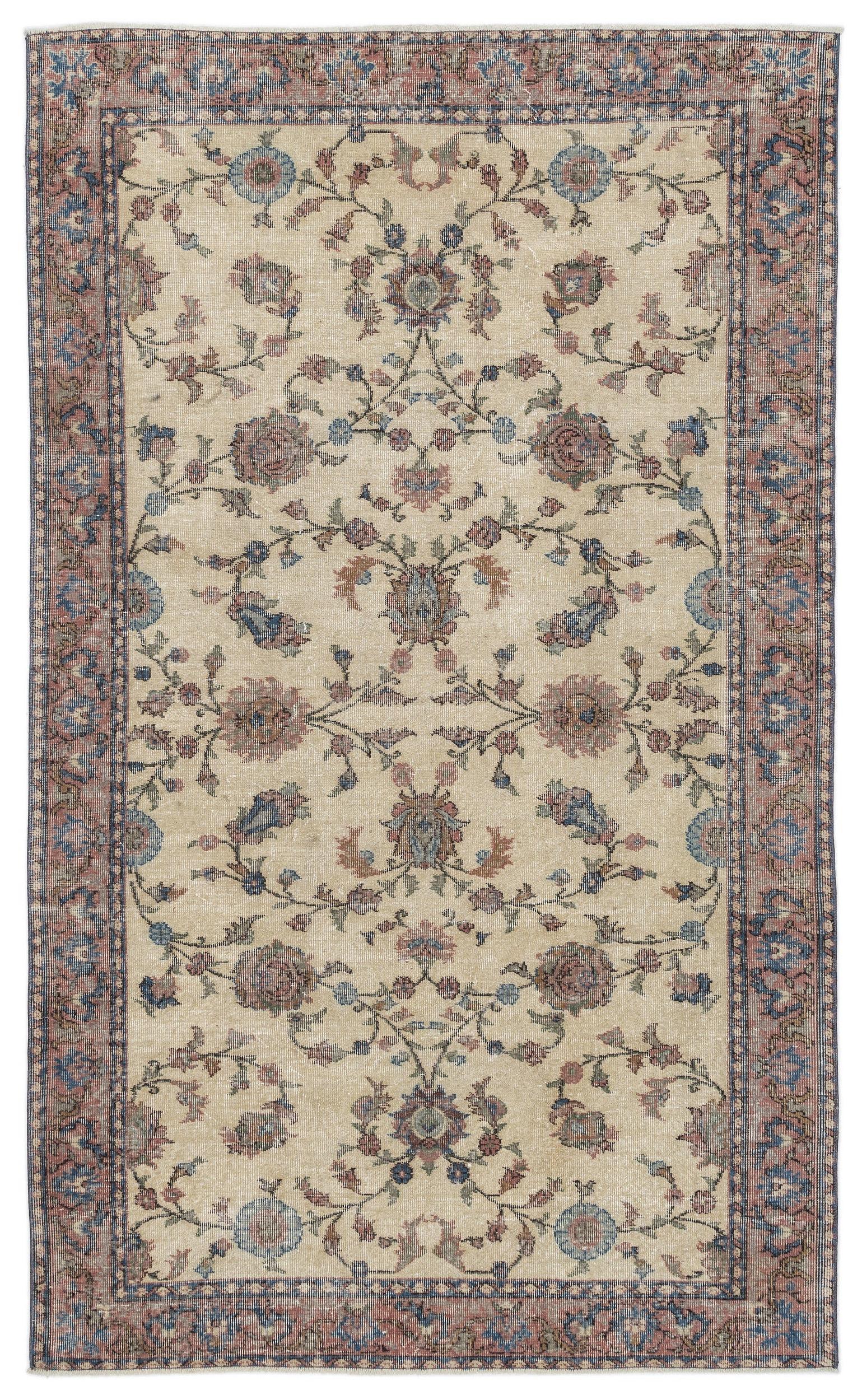 Frezuil - Vintage Floral Rug - 5'4 X 8'8