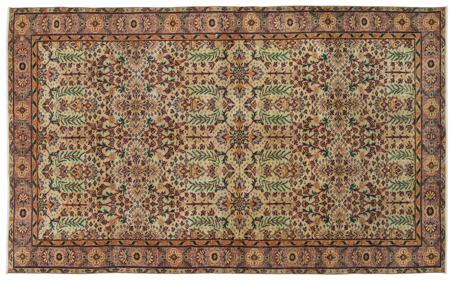 Blidova - Vintage Floral Rug - 5'7 X 9'4