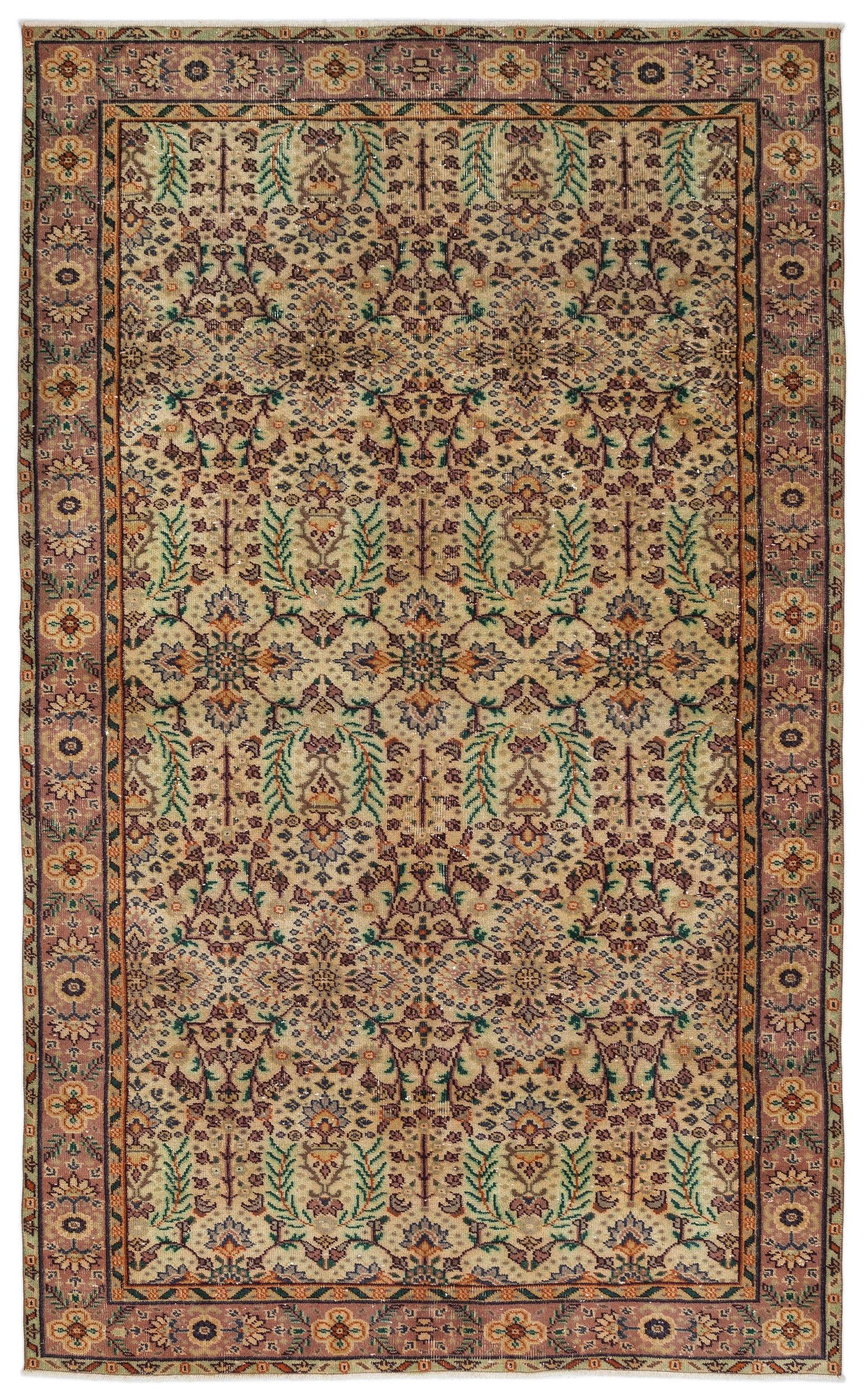 Blidova - Vintage Floral Rug - 5'7 X 9'4