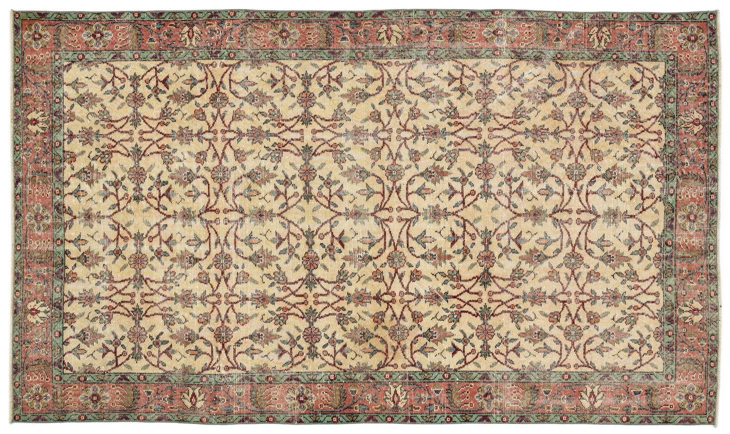 Treta - Vintage Floral Rug - 5'4 X 9'3