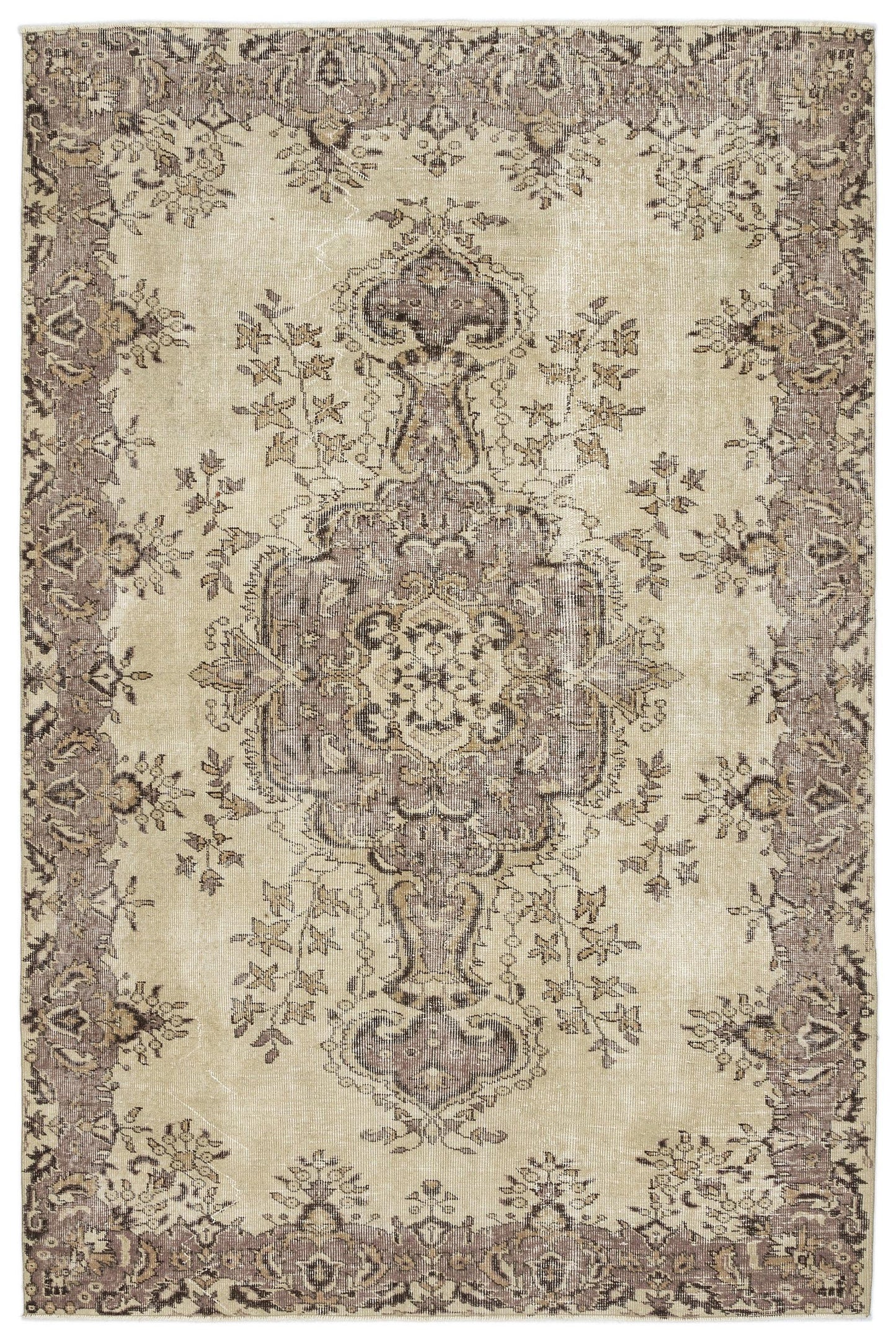 Huzuon - Vintage Medallion Rug - 5'7 X 8'6