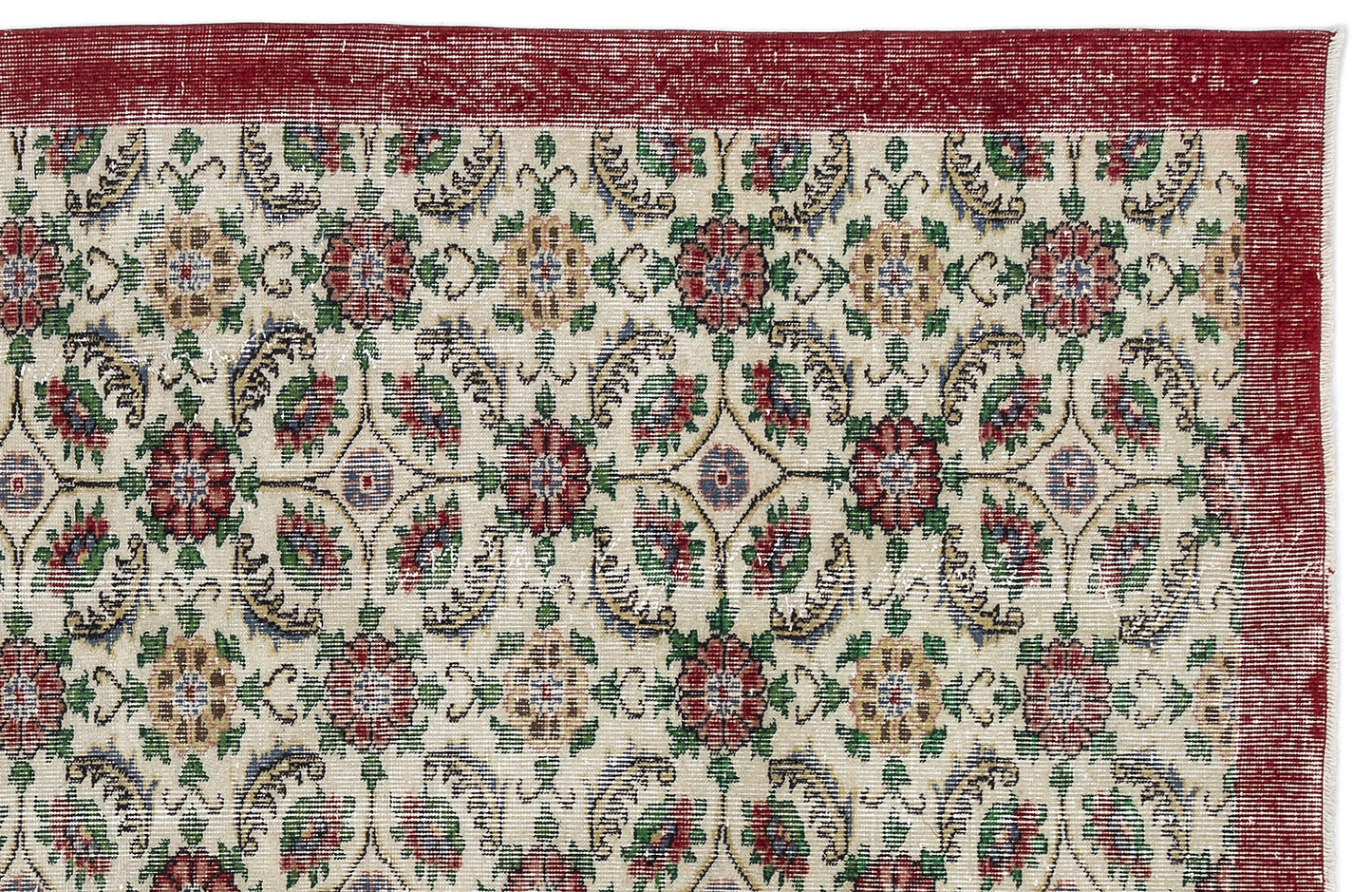 Zomeor - Vintage Floral Rug - 6'2 X 9'4