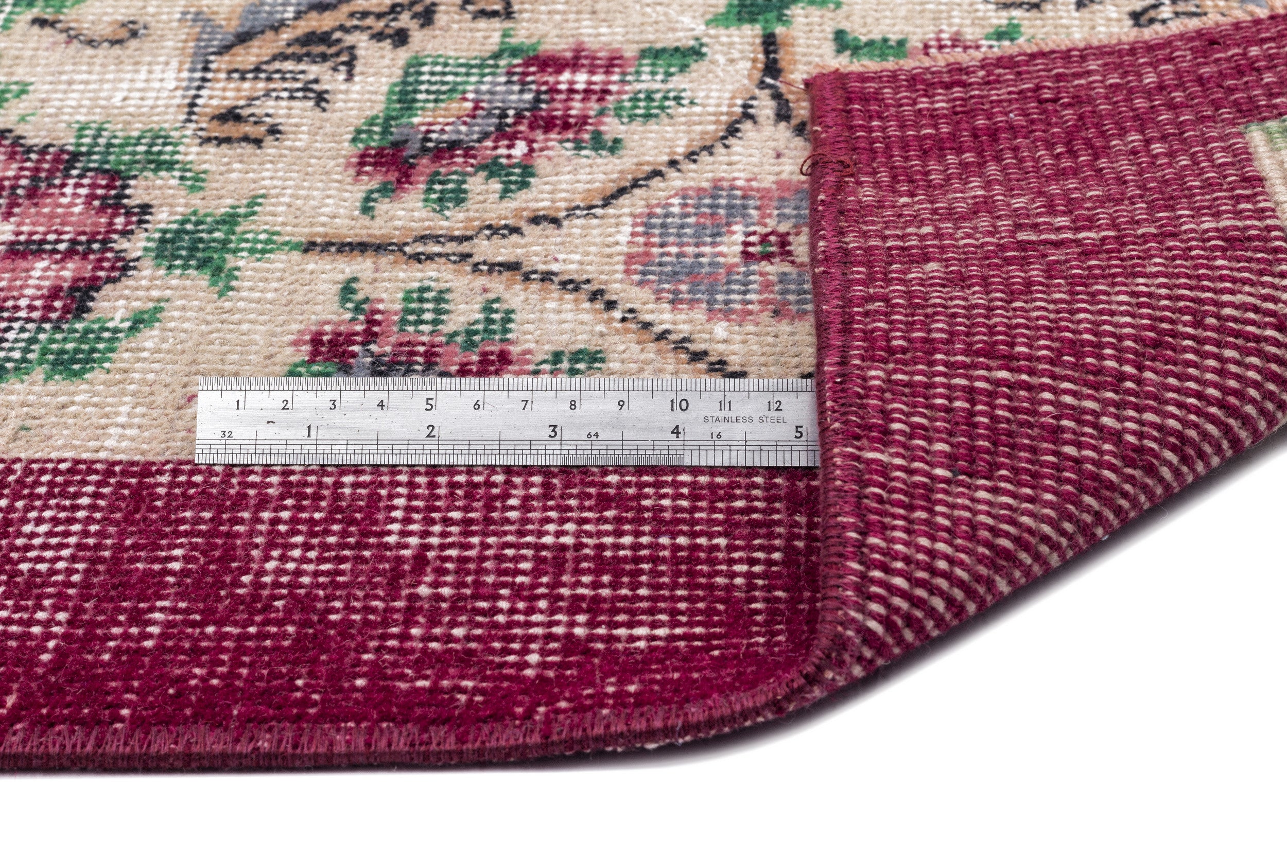 Pukusa - Vintage Floral Rug - 5'8 X 8'11