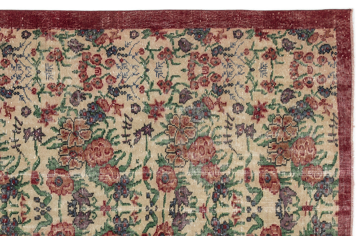 Craas - Vintage Floral Rug - 5'7 X 8'8