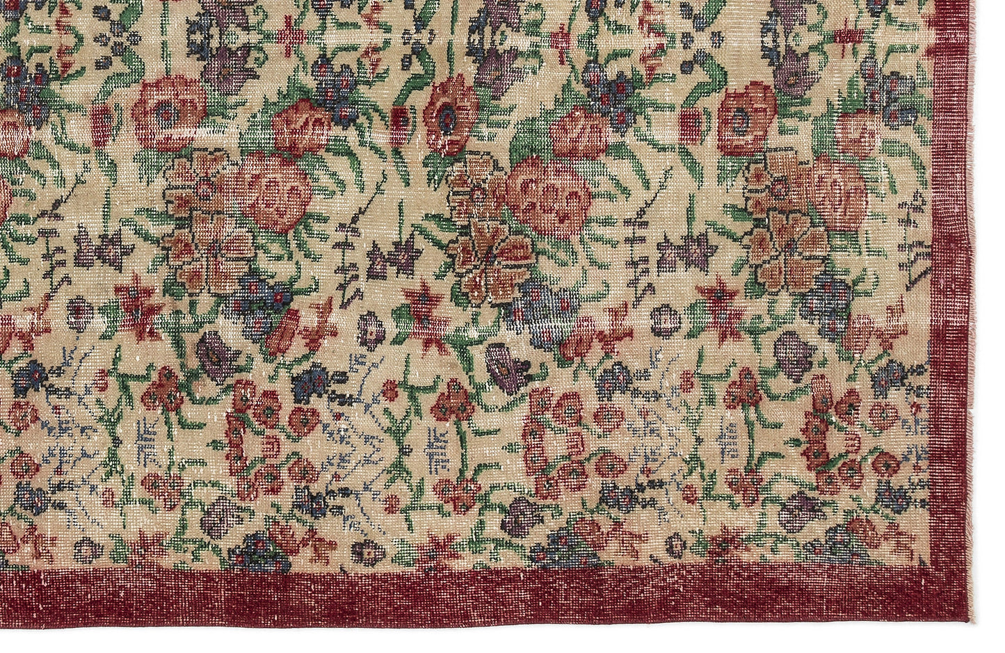 Craas - Vintage Floral Rug - 5'7 X 8'8