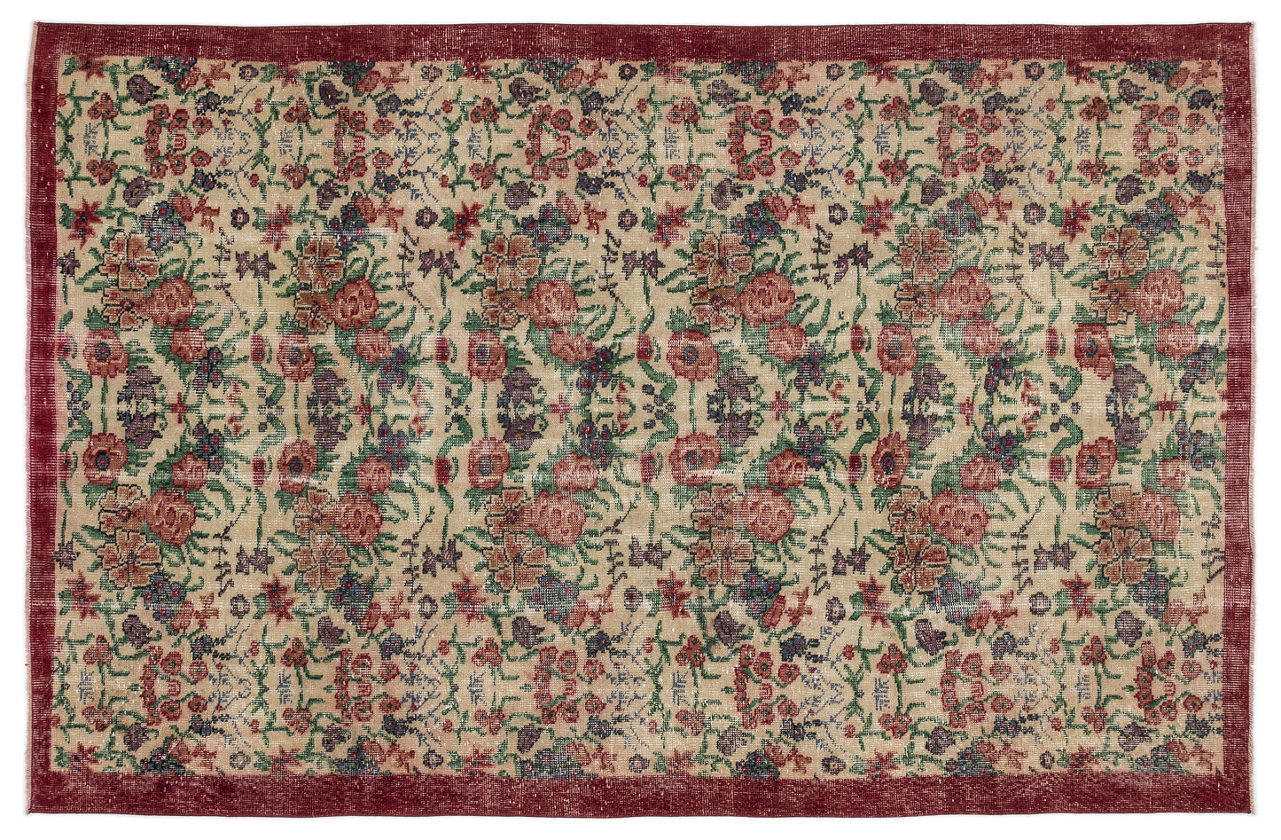 Craas - Vintage Floral Rug - 5'7 X 8'8