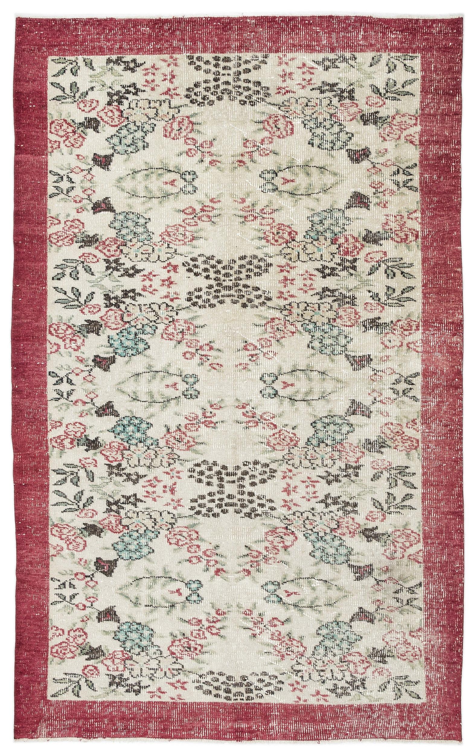Crodeor - Vintage Floral Rug - 5'3 X 8'4