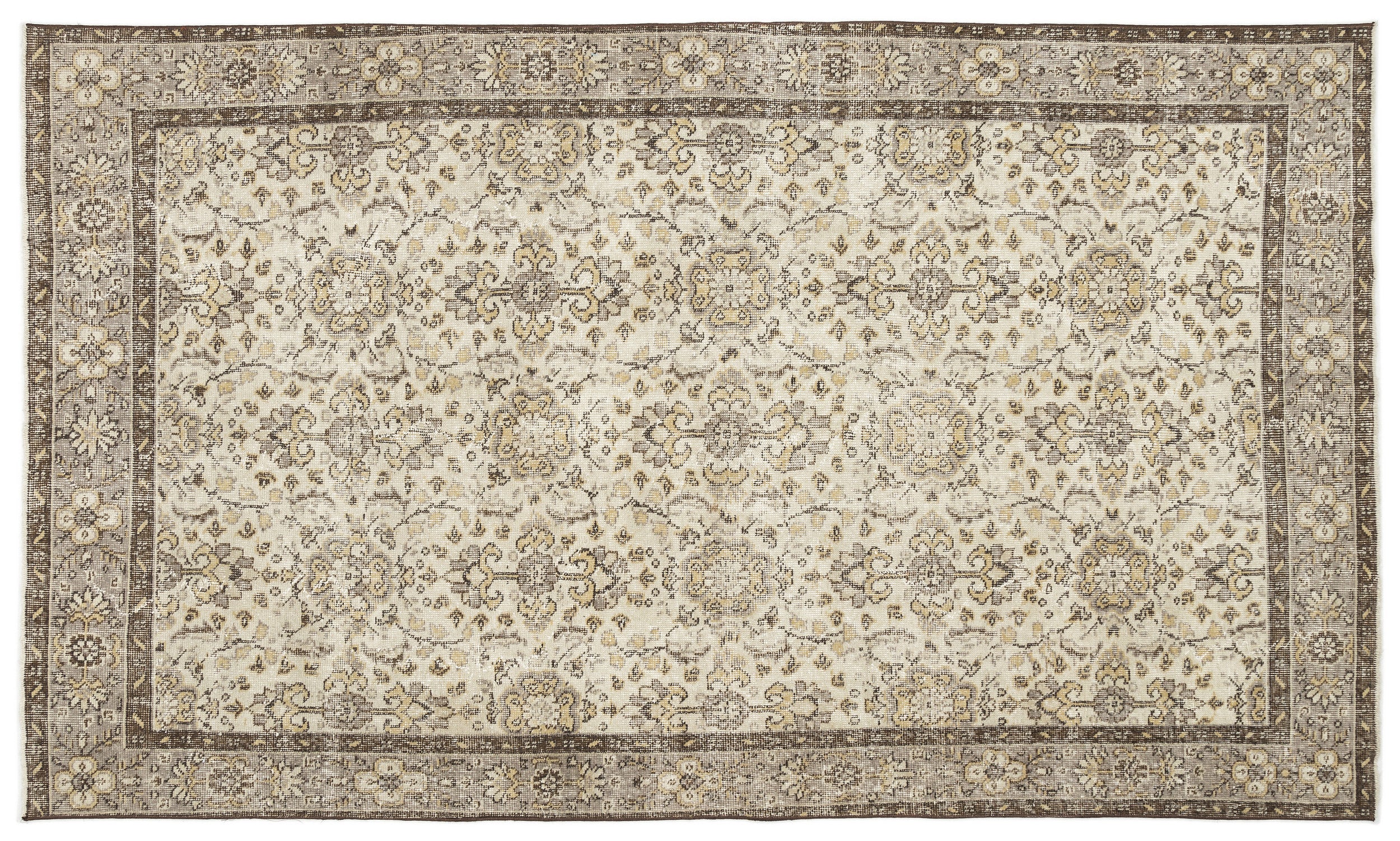 Slivuyn - Vintage Floral Rug - 5'8 X 9'7