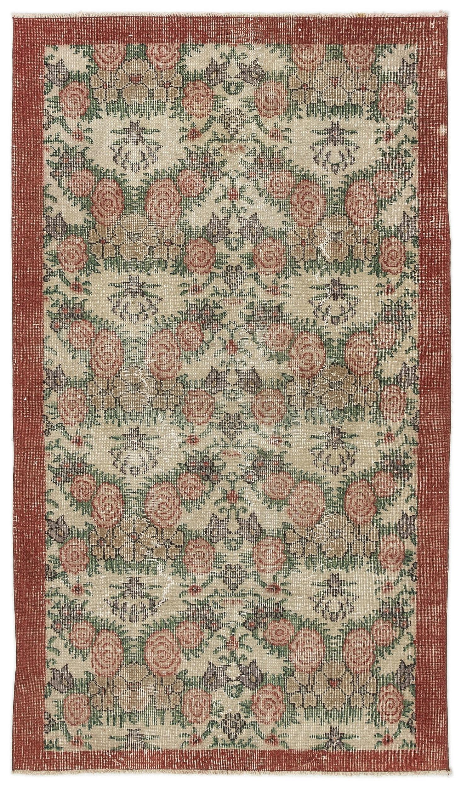 Sleloa - Vintage Floral Rug - 3'9 X 6'7