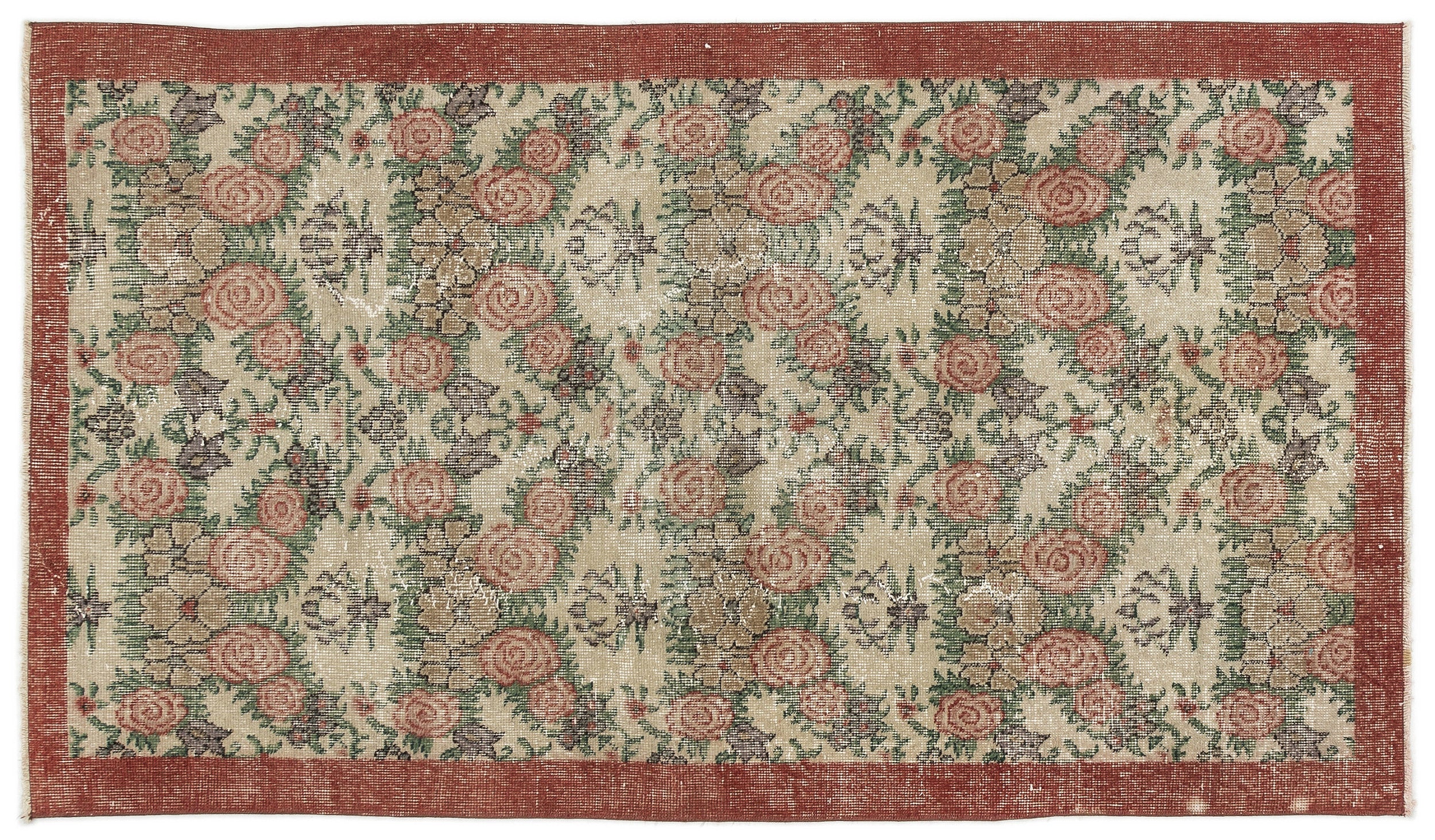 Sleloa - Vintage Floral Rug - 3'9 X 6'7