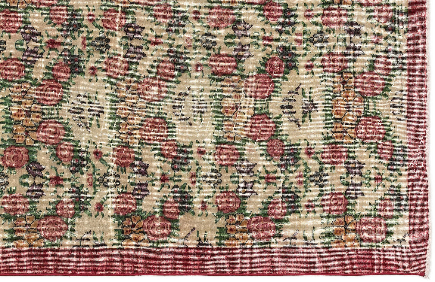 Lezana - Vintage Floral Rug - 3'8 X 6'5