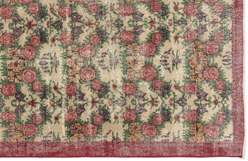 Load image 1 in gallery view. Lezana - Vintage Floral Rug - 3'8 X 6'5