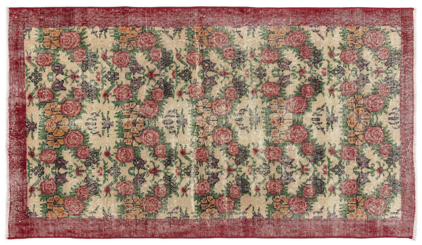Lezana - Vintage Floral Rug - 3'8 X 6'5