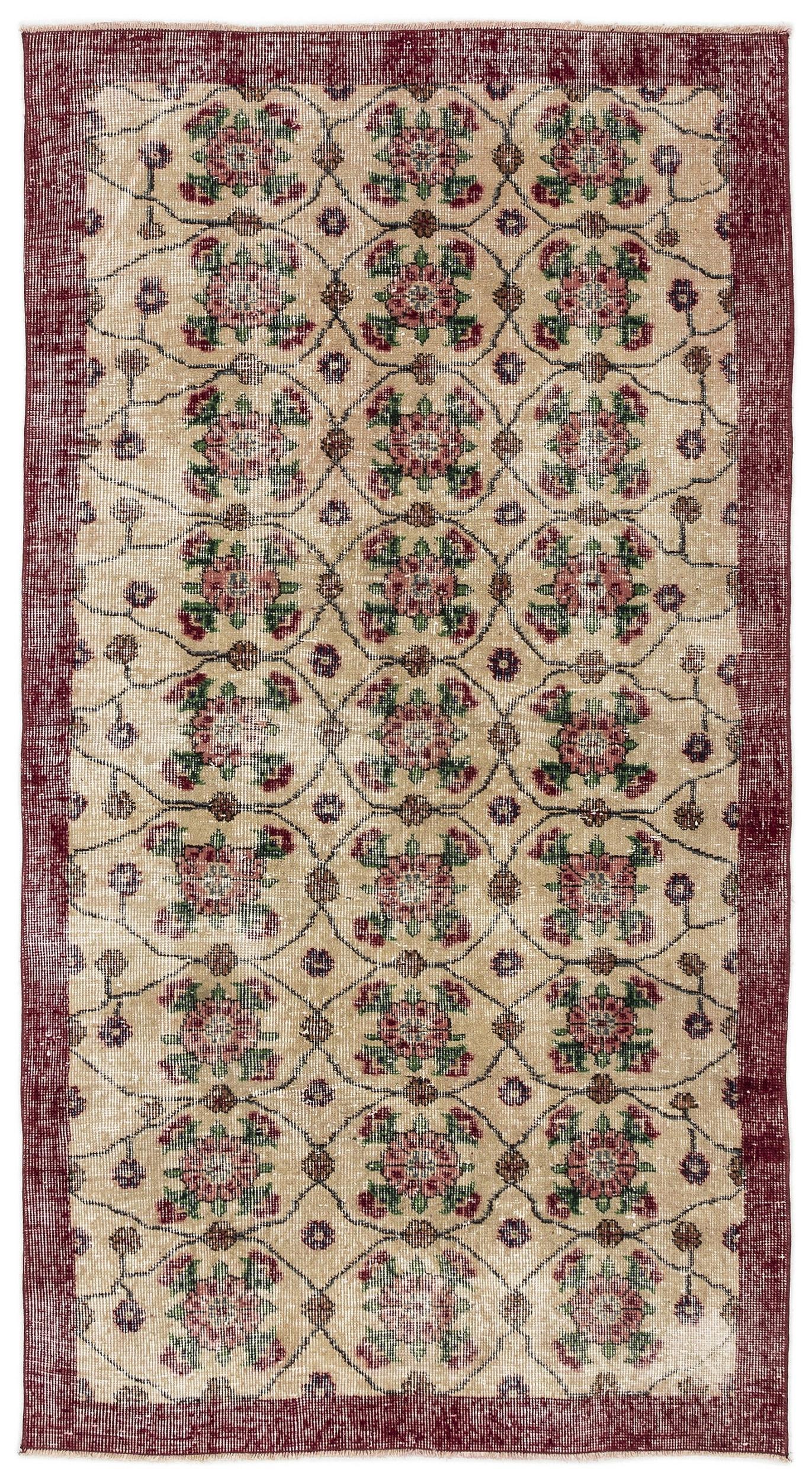 Crava - Vintage Floral Rug - 3'6 X 6'7