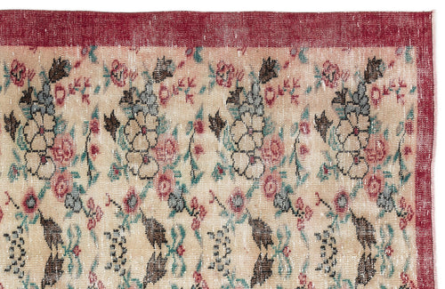 Load image 1 in gallery view. Vireus - Vintage Floral Rug - 5'3 X 8'2