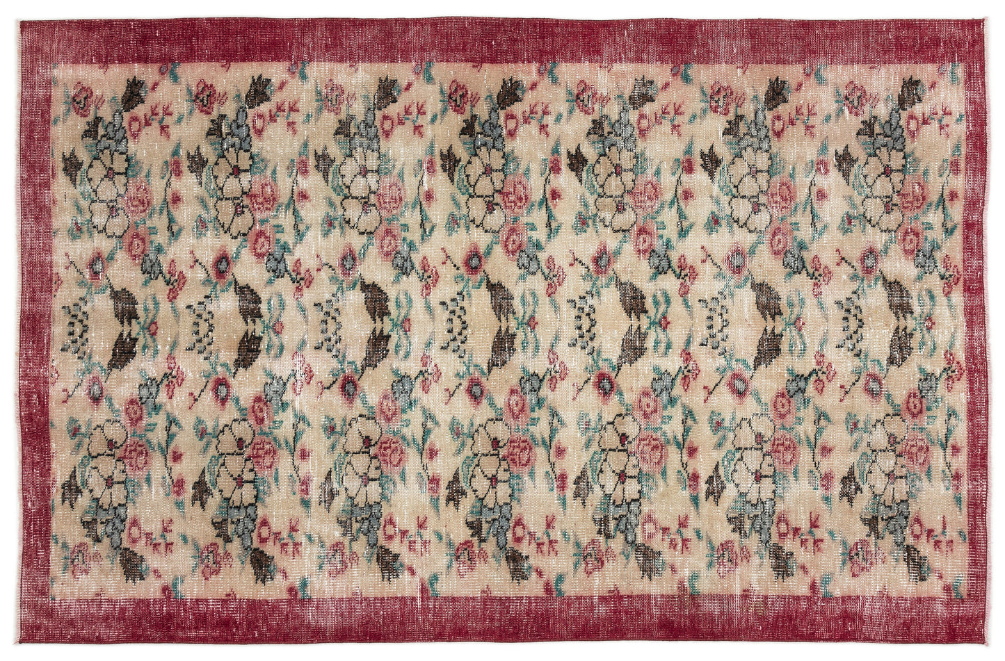 Vireus - Vintage Floral Rug - 5'3 X 8'2