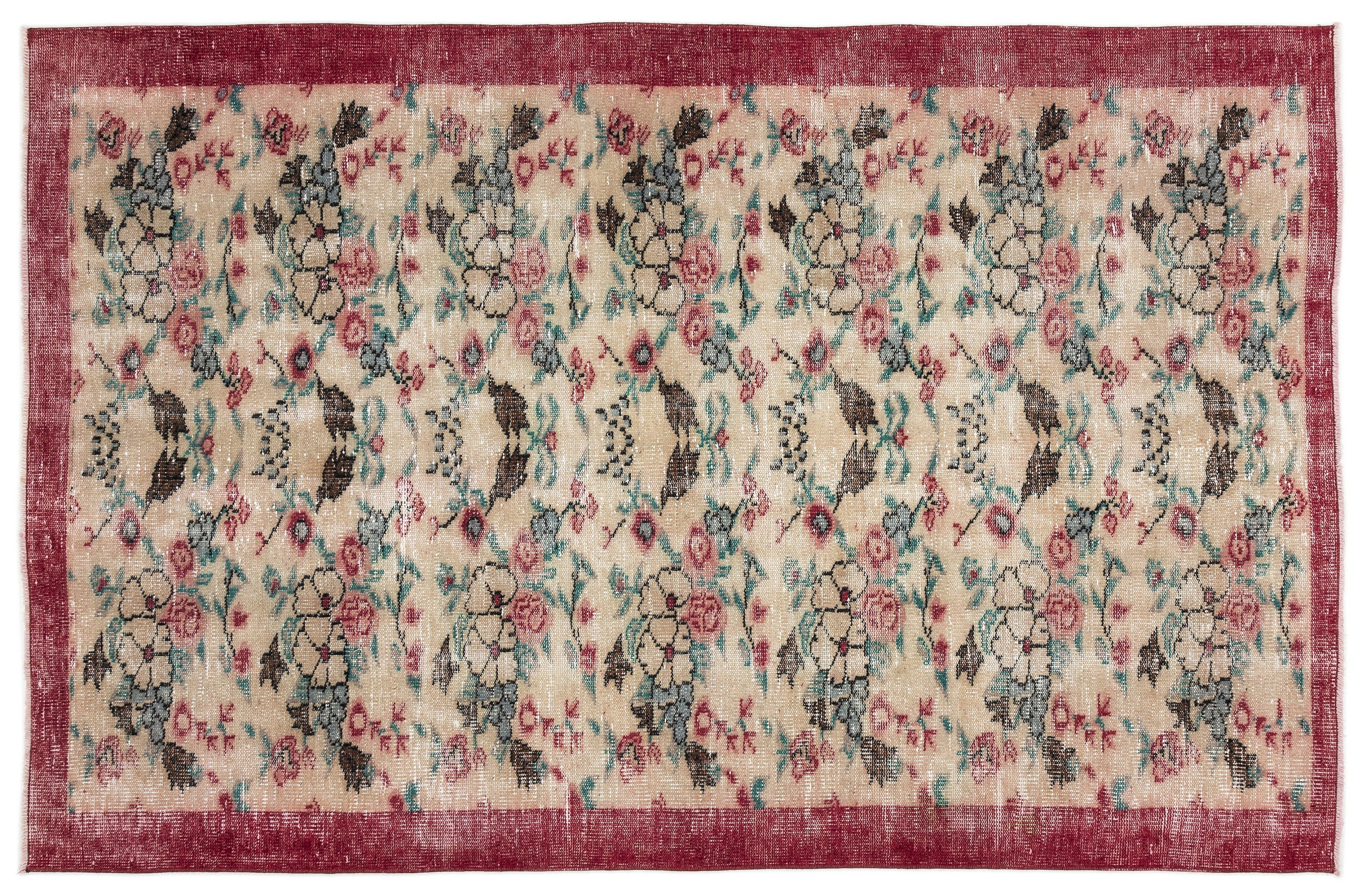 Vireus - Vintage Floral Rug - 5'3 X 8'2