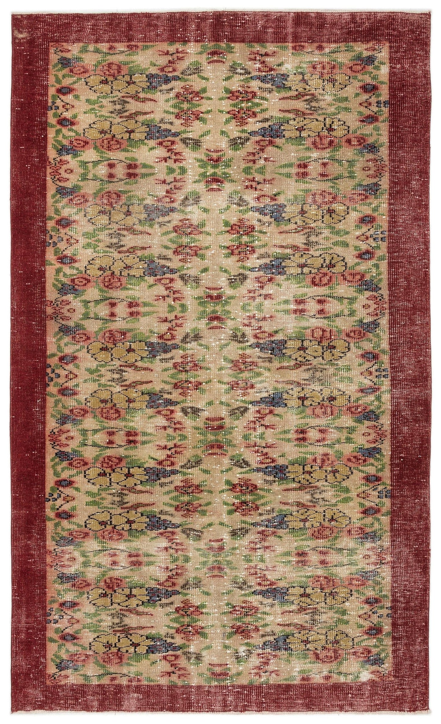 Fladeus - Vintage Floral Rug - 5'7 X 9'1