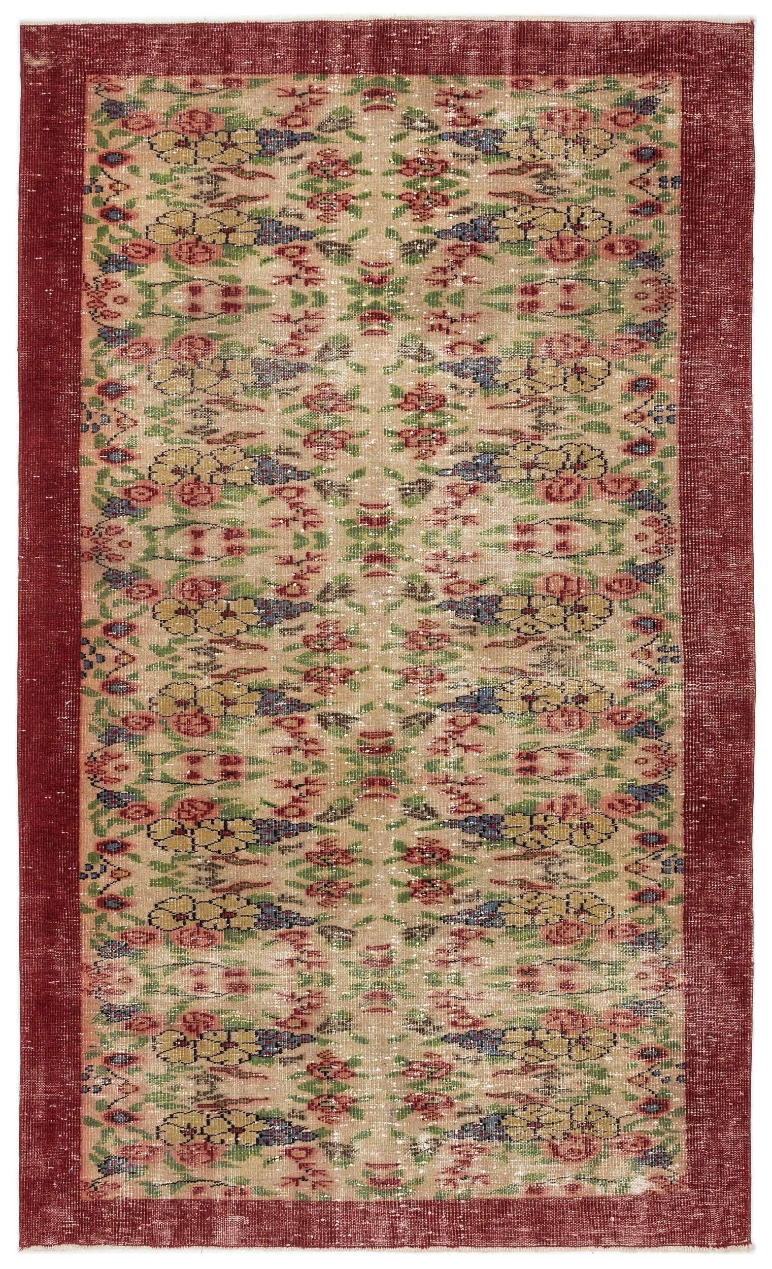 Fladeus - Vintage Floral Rug - 5'7 X 9'1