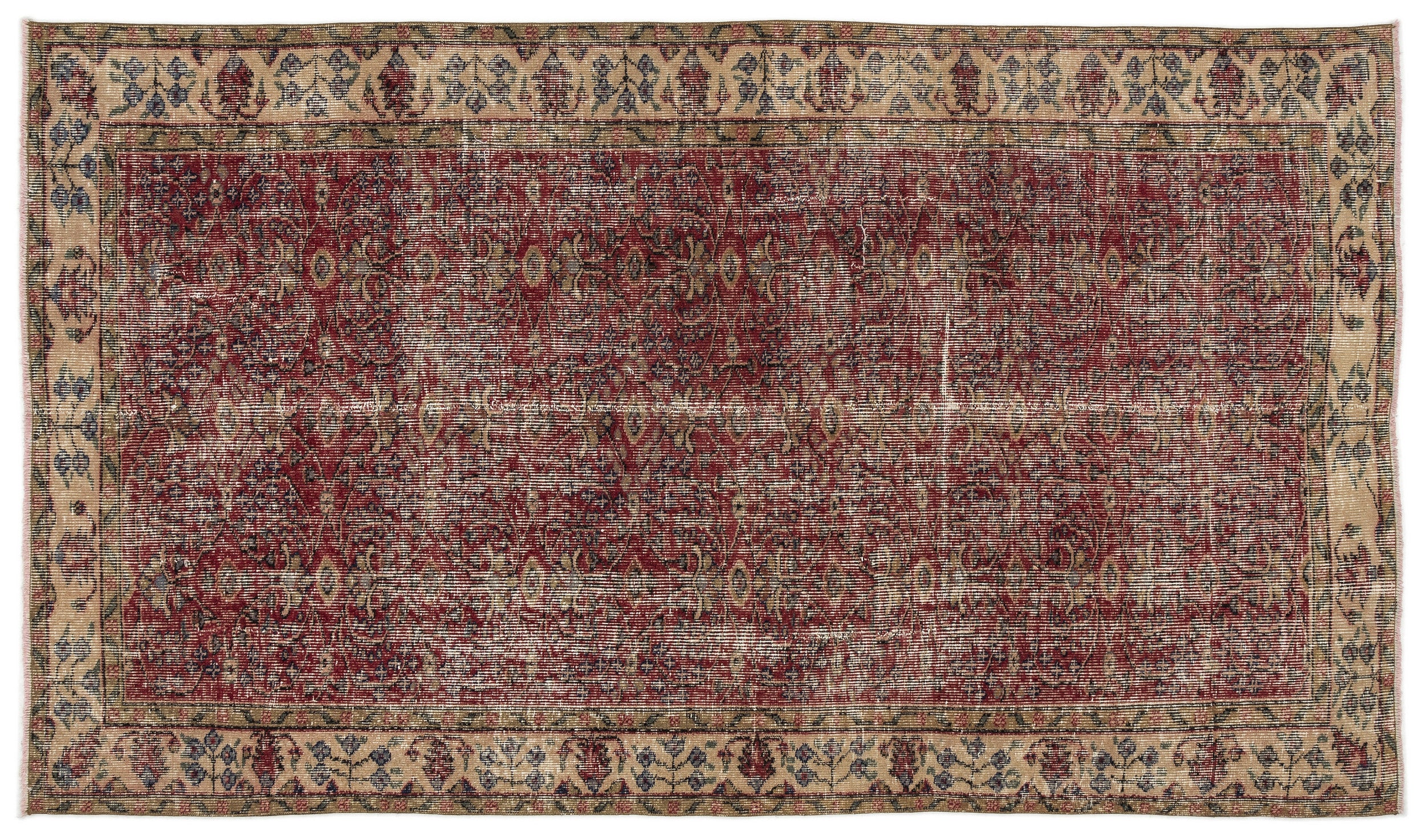 Vazaar - Vintage Floral Rug - 4'8 X 8'1