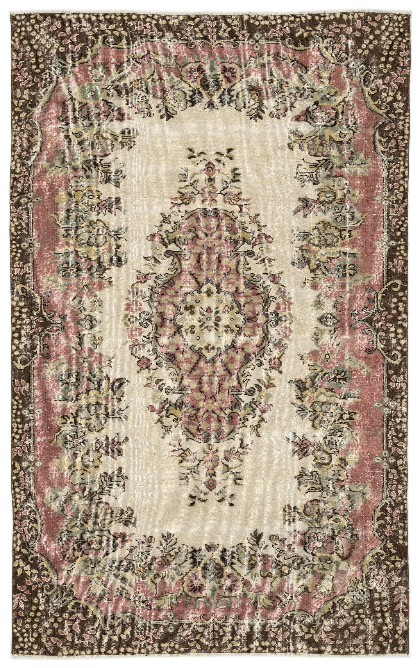 Bebuan - Vintage Medallion Rug - 5'6 X 8'9