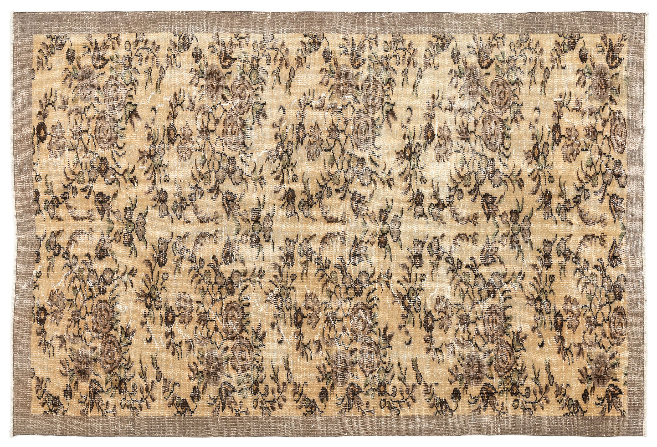 Renula - Vintage Floral Rug - 5'9 X 8'6