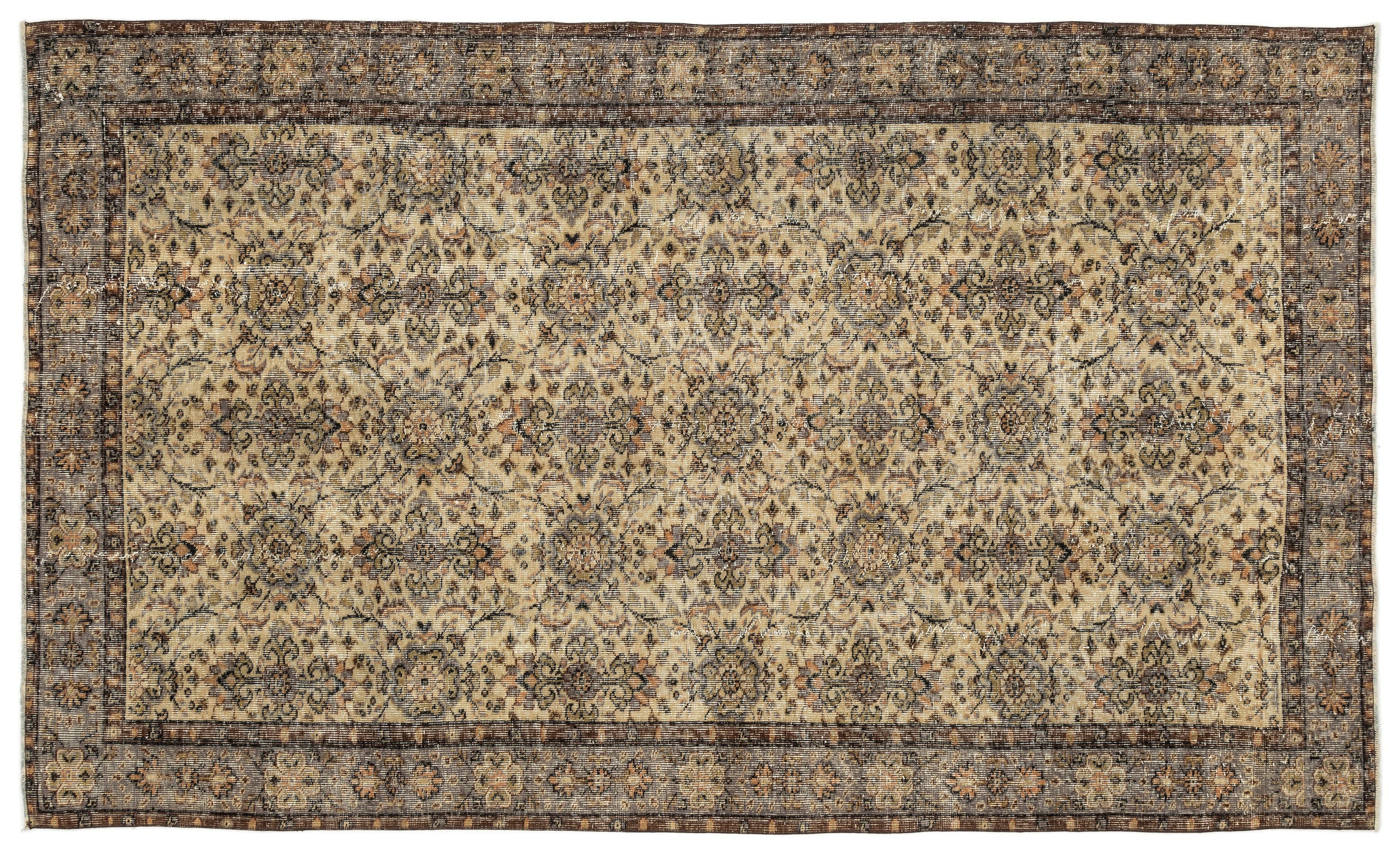 Hahera - Vintage Floral Rug - 5'7 X 9'5