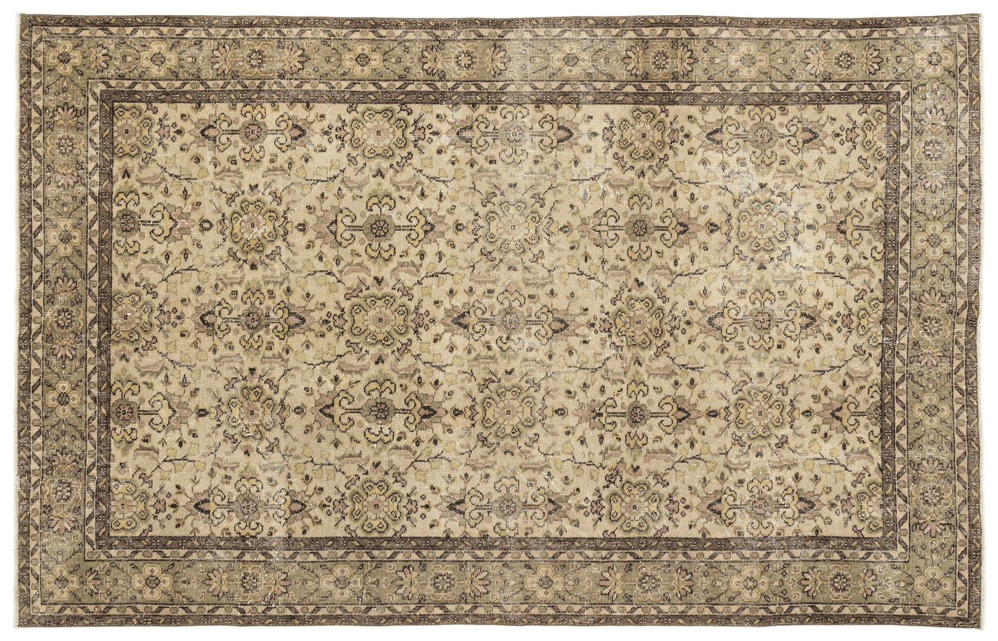 Cekoix - Vintage Floral Rug - 5'11 X 9'5