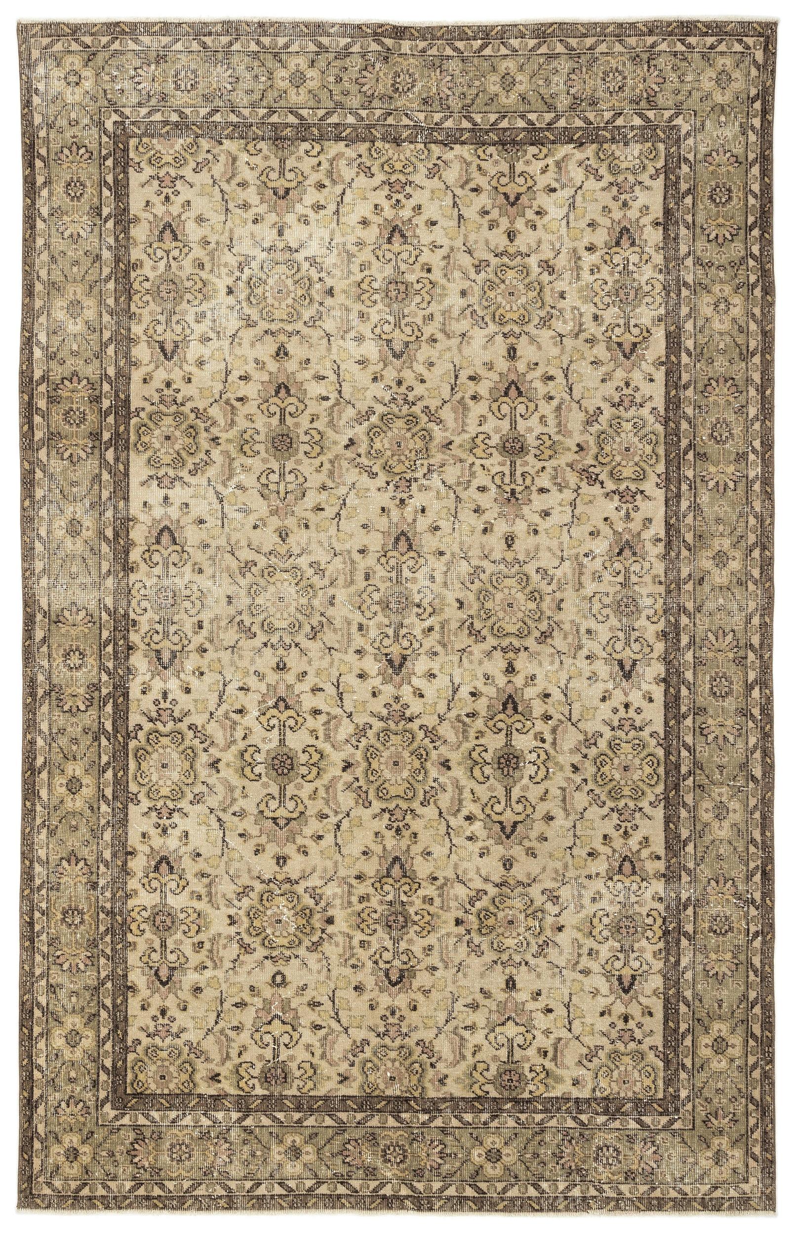 Cekoix - Vintage Floral Rug - 5'11 X 9'5