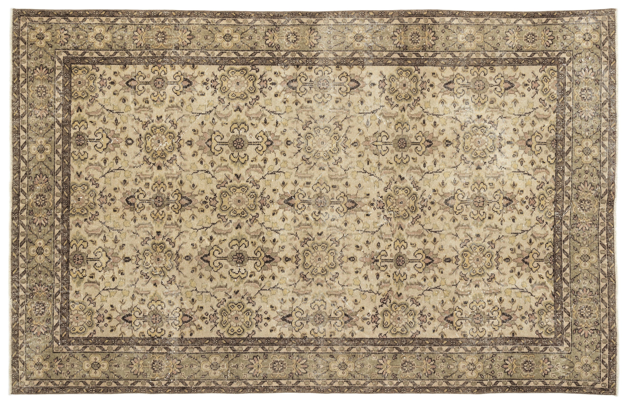 Cekoix - Vintage Floral Rug - 5'11 X 9'5