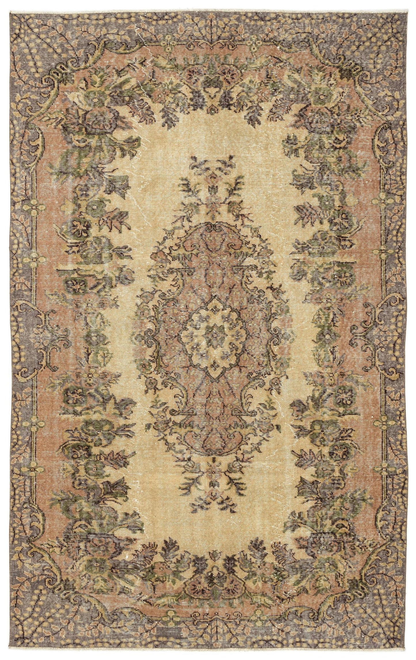 Drula - Vintage Medallion Rug - 5'8 X 9'1