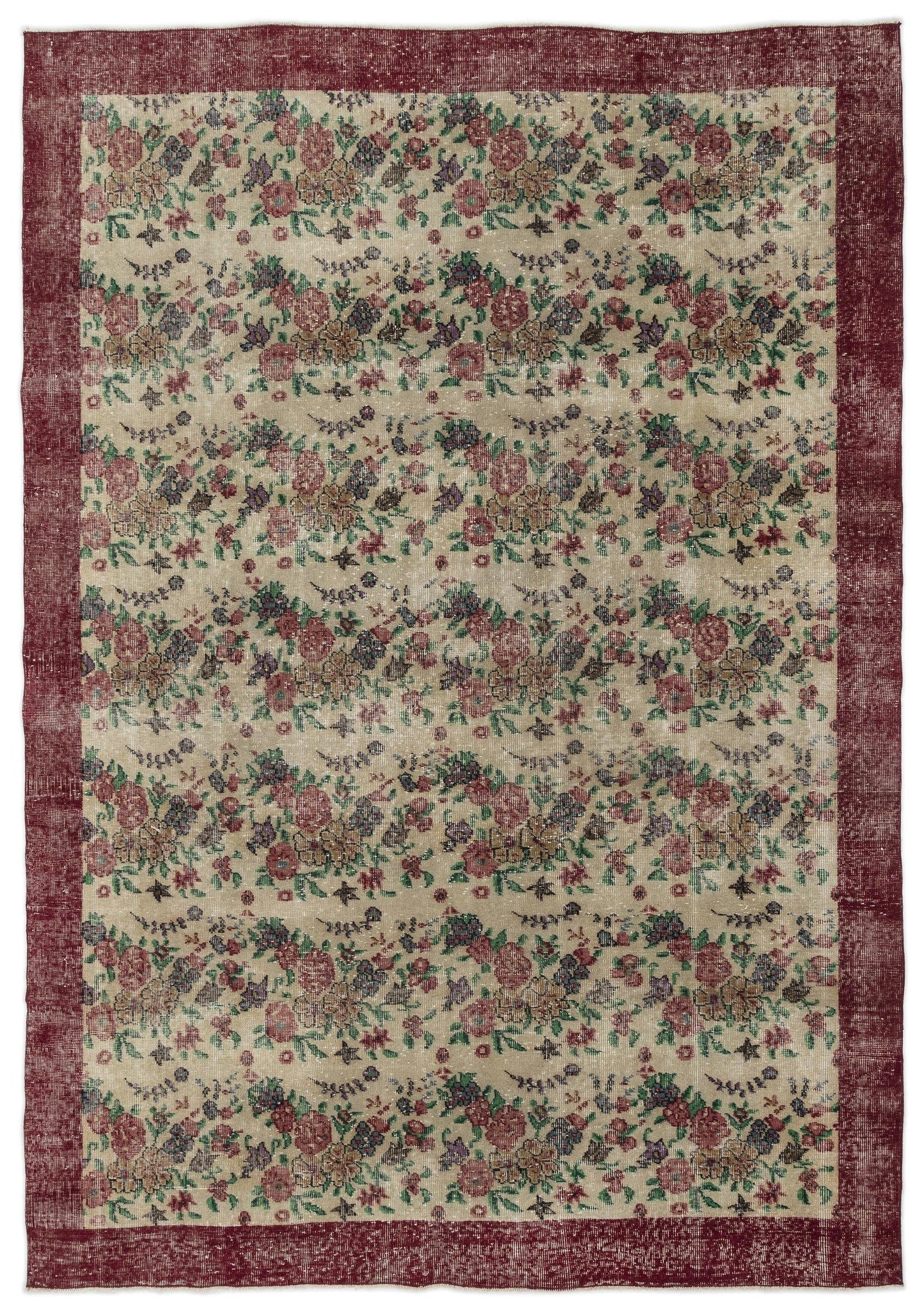 Vilaos - Vintage Floral Rug - 6'9 X 9'6