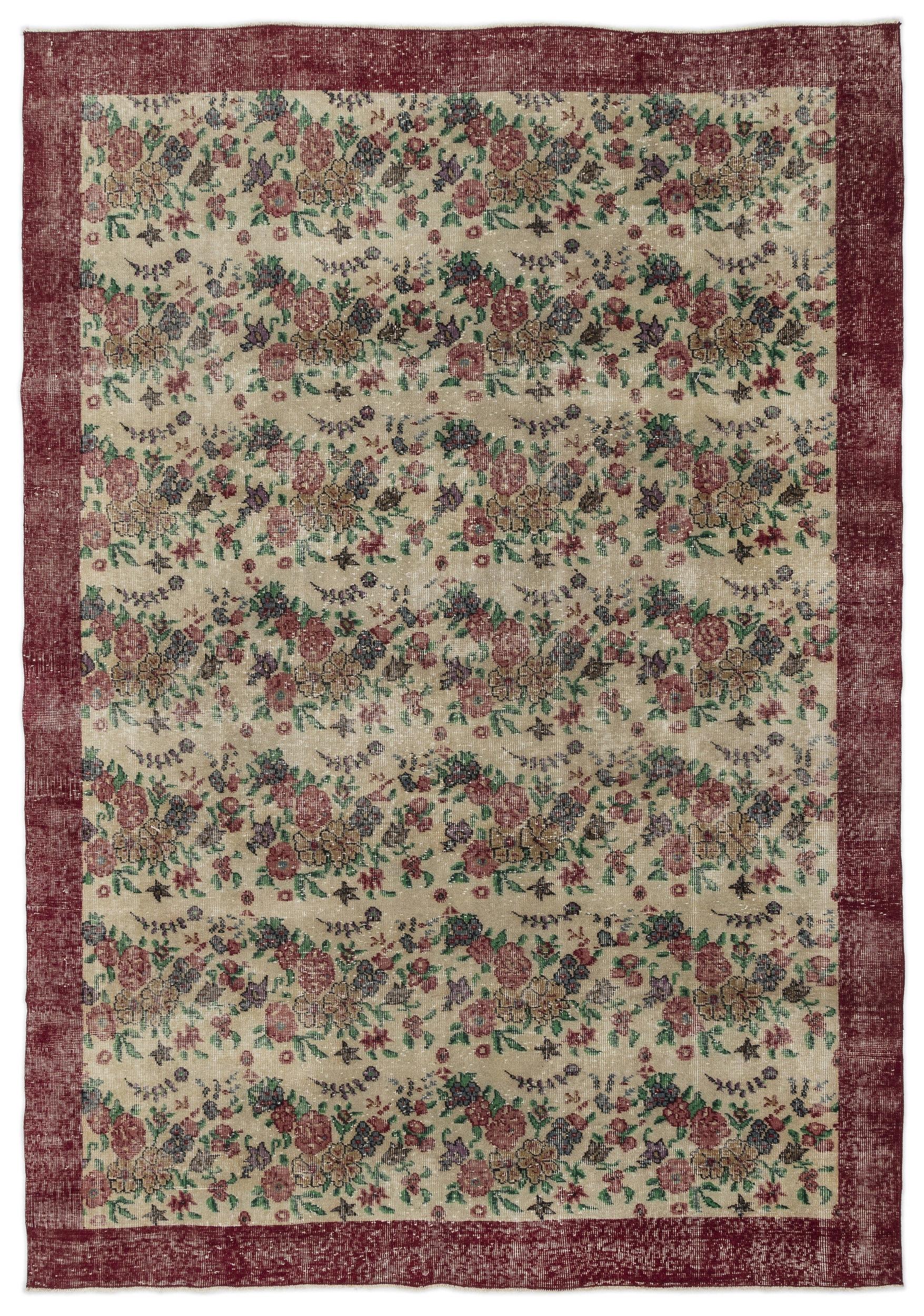 Vilaos - Vintage Floral Rug - 6'9 X 9'6