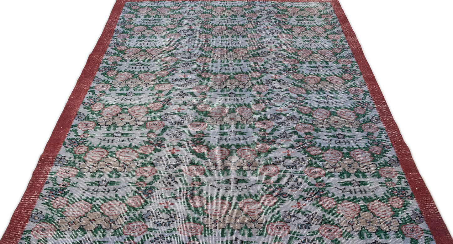 Cumea - Vintage Floral Rug - 5'3 X 9'2