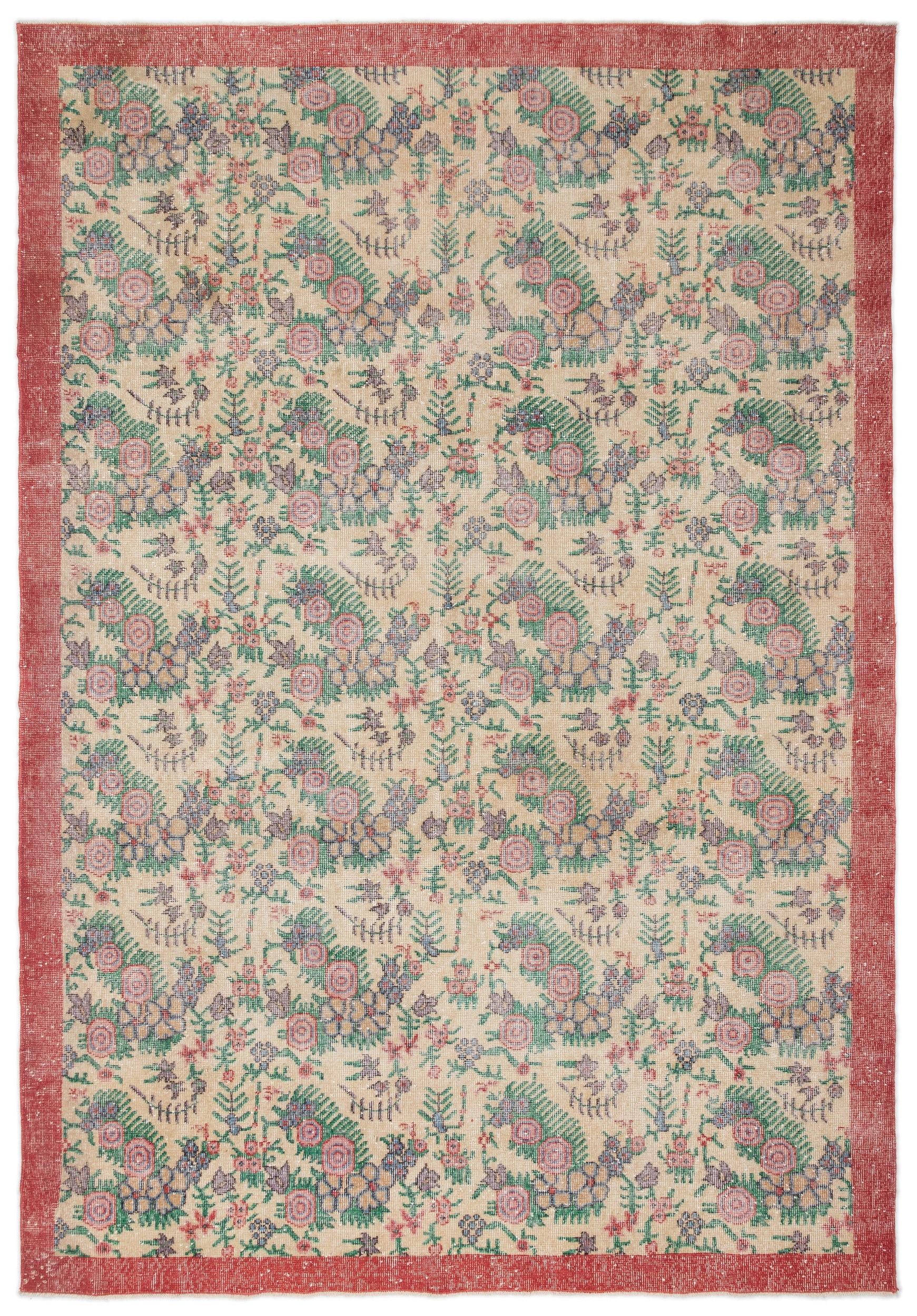 Tifaas - Vintage Floral Rug - 7'1 X 10'2