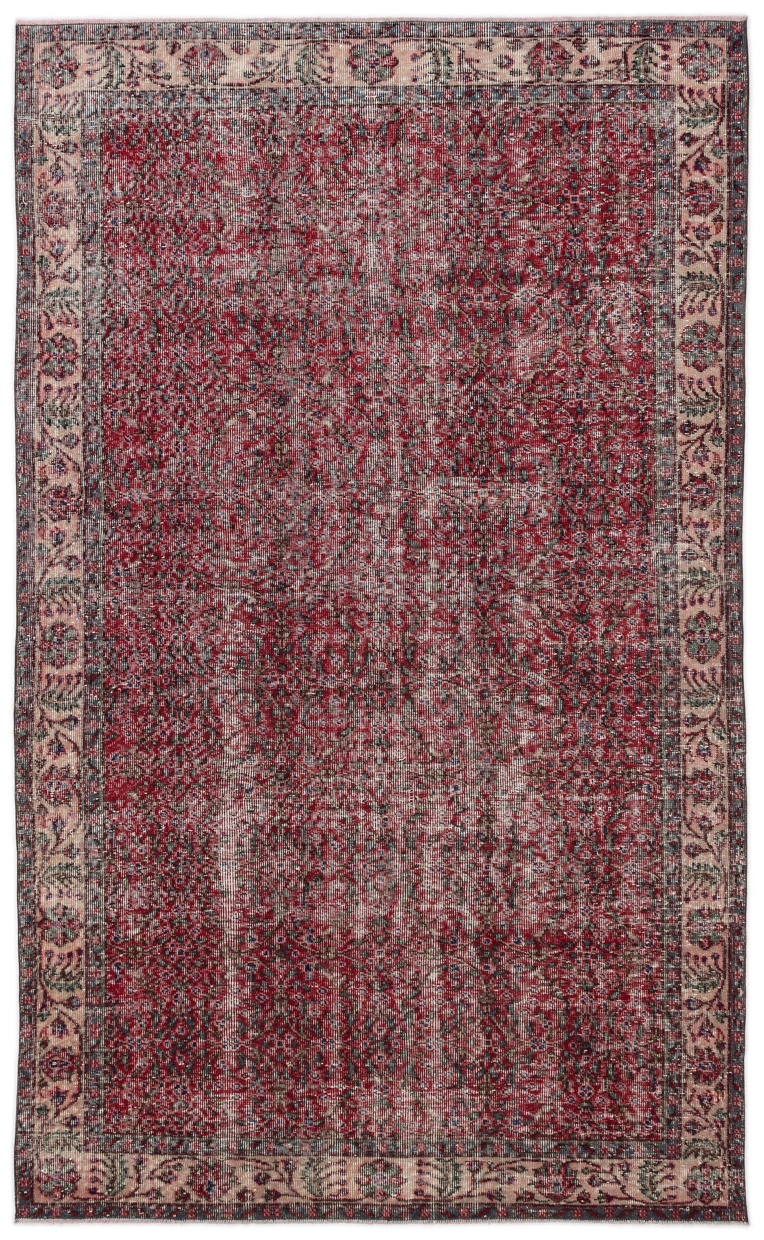 Limeane - Vintage Floral Rug - 5'6 X 9'1