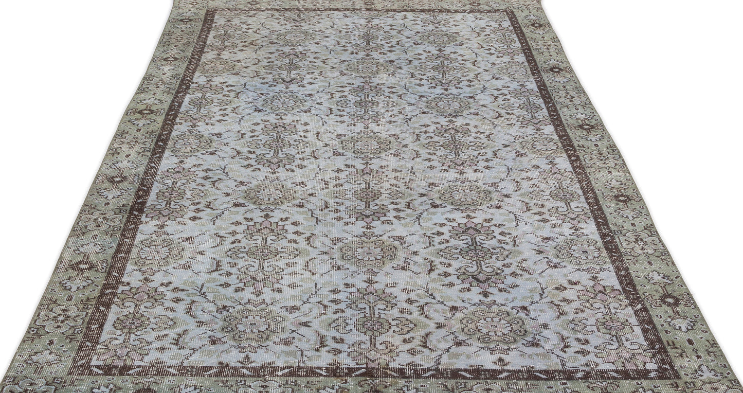 Kauva - Vintage Floral Rug - 5'4 X 9'6