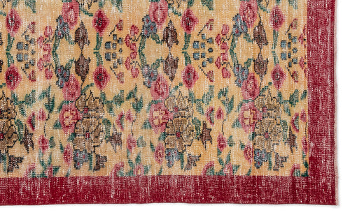 Load image 1 in gallery view. Slemasa - Vintage Floral Rug - 5'5 X 9'0