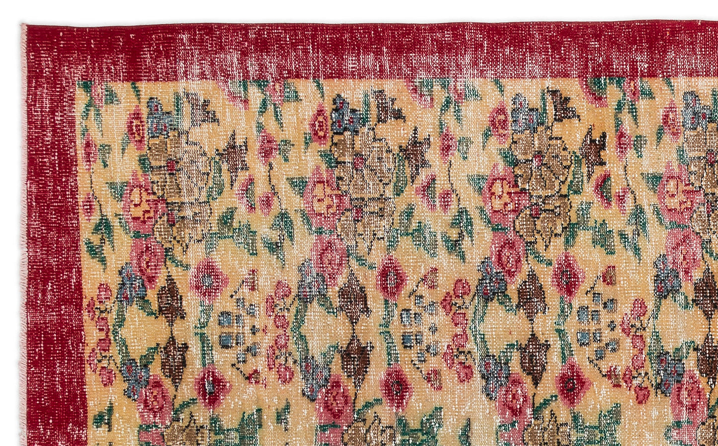 Slemasa - Vintage Floral Rug - 5'5 X 9'0