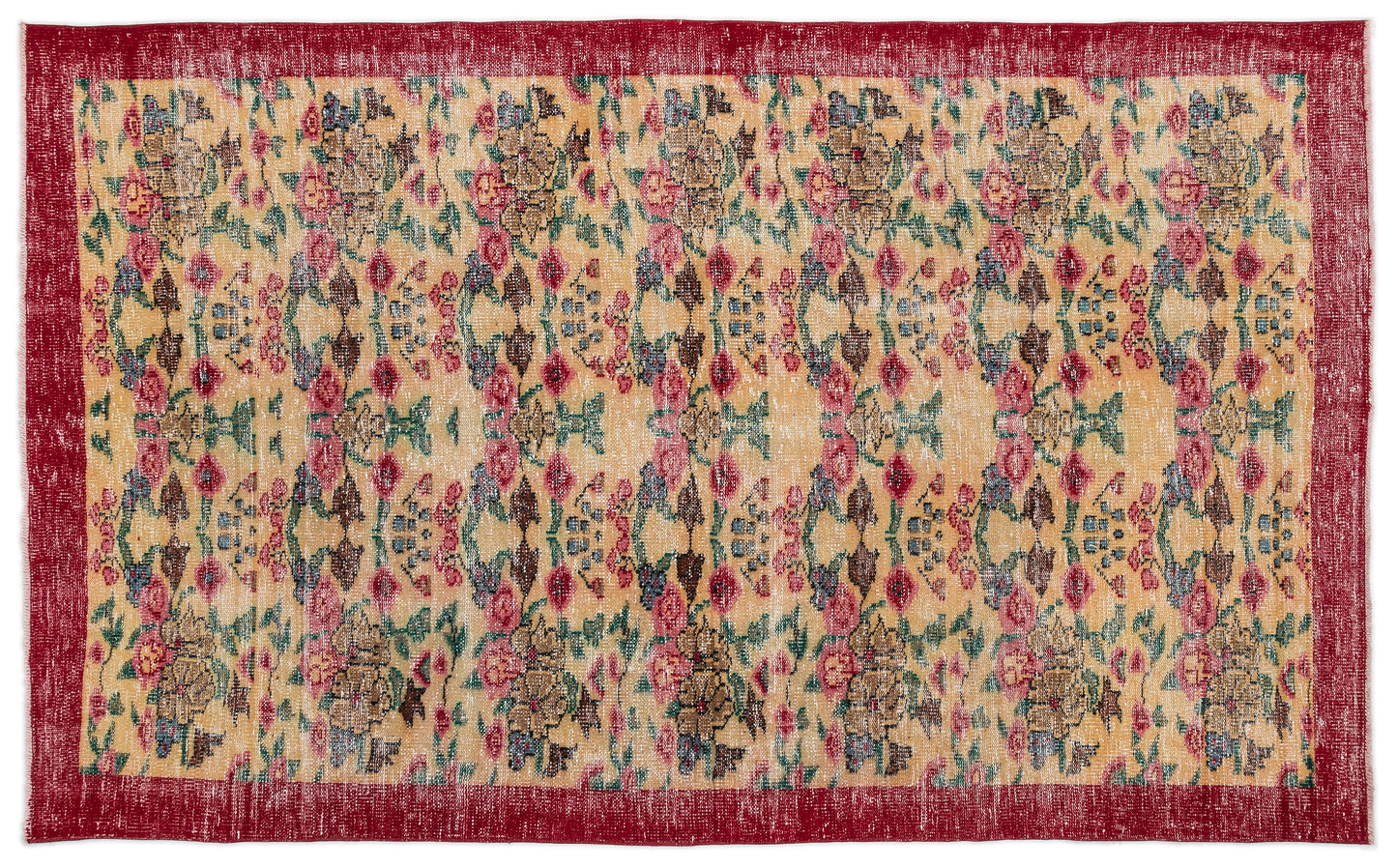 Slemasa - Vintage Floral Rug - 5'5 X 9'0