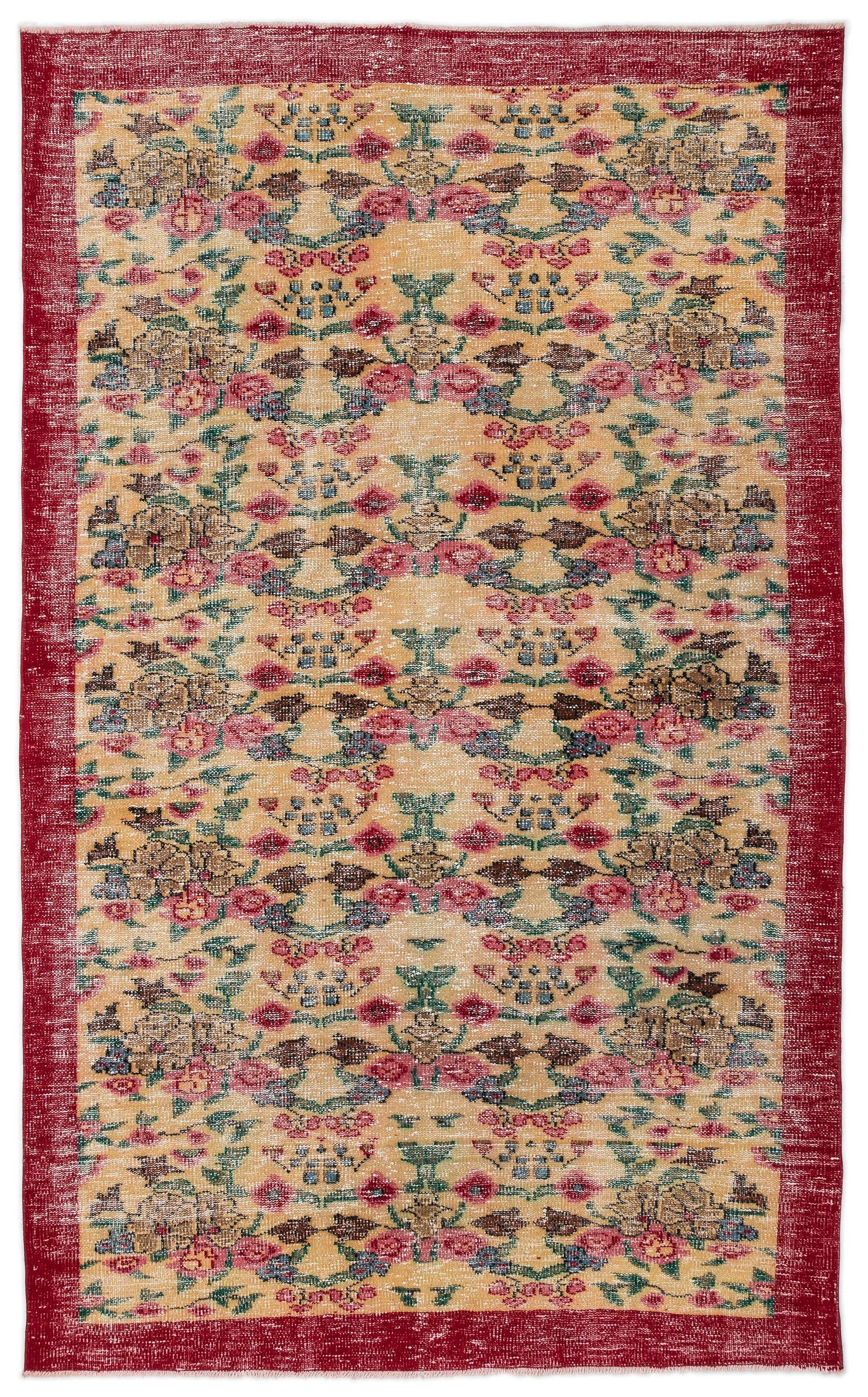 Slemasa - Vintage Floral Rug - 5'5 X 9'0